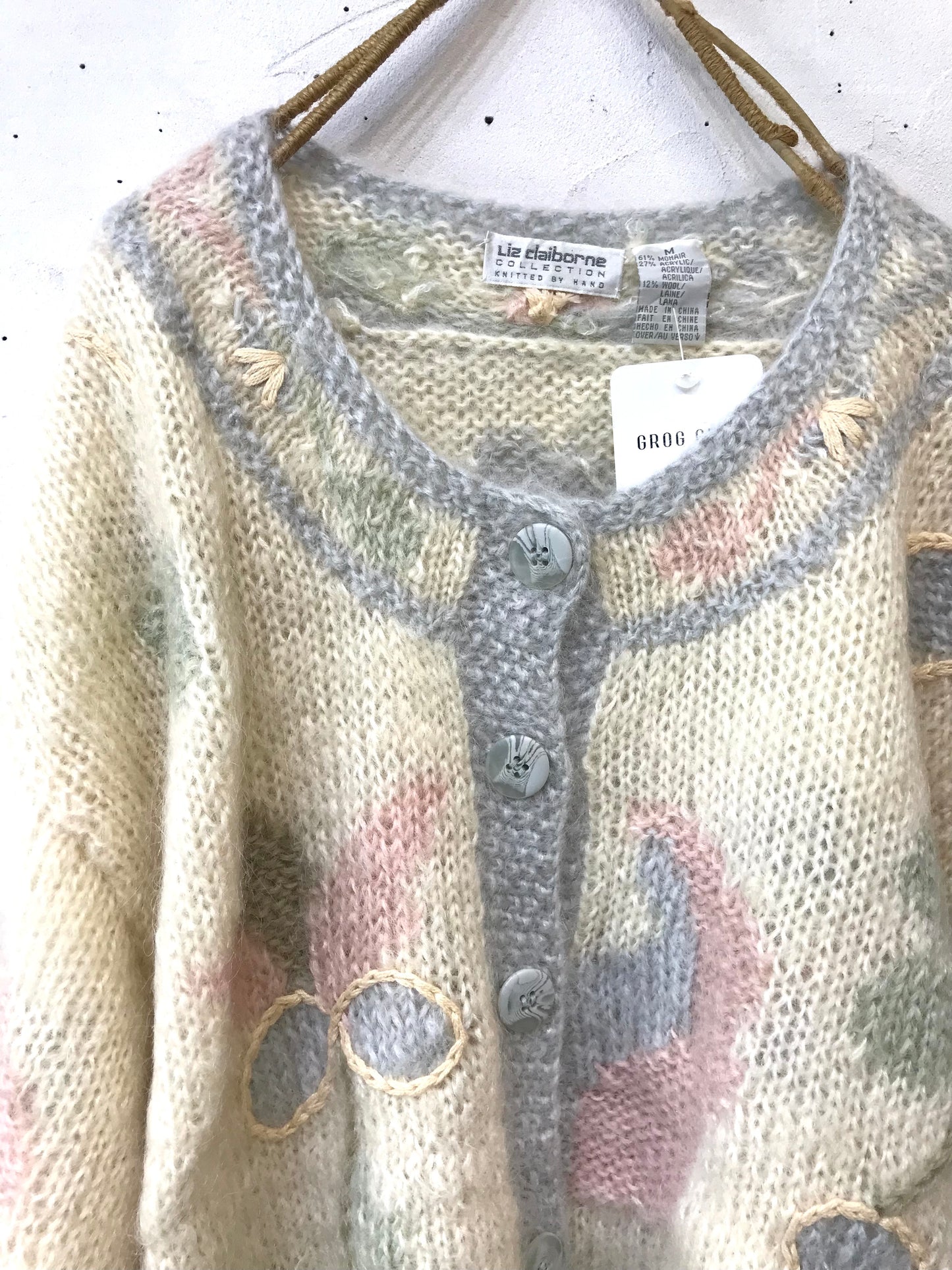 Vintage Hand Knit Cardigan〜LIZ Claiborne〜 [K25521]