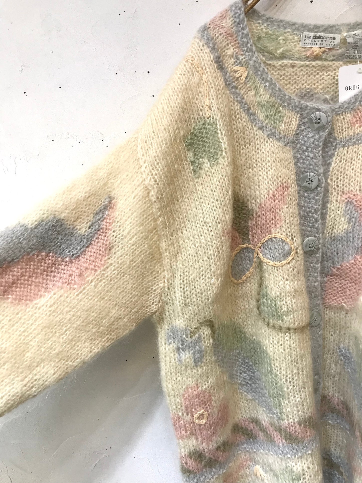 Vintage Hand Knit Cardigan〜LIZ Claiborne〜 [K25521]