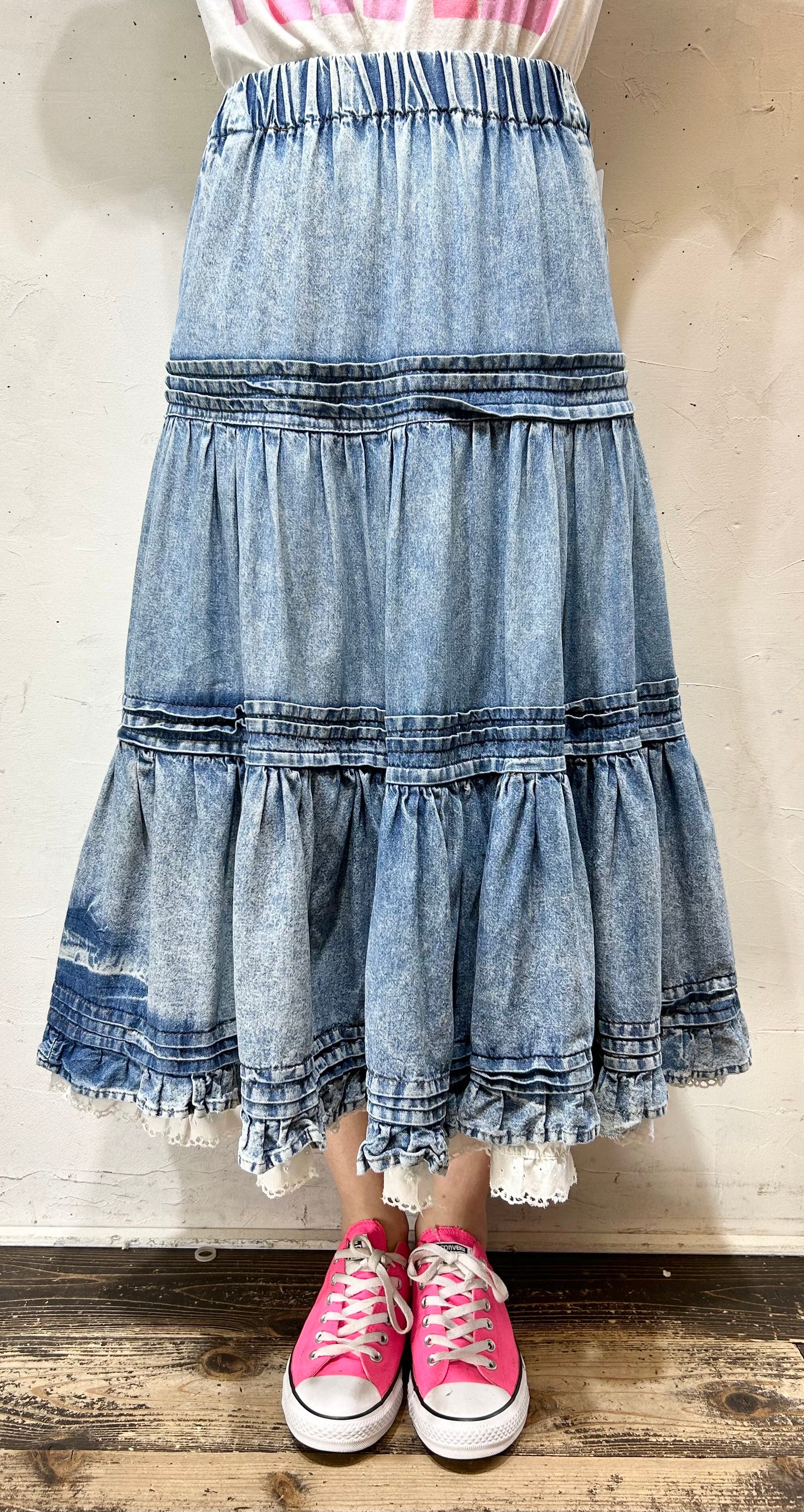 Vintage Denim Skirt [E26978]