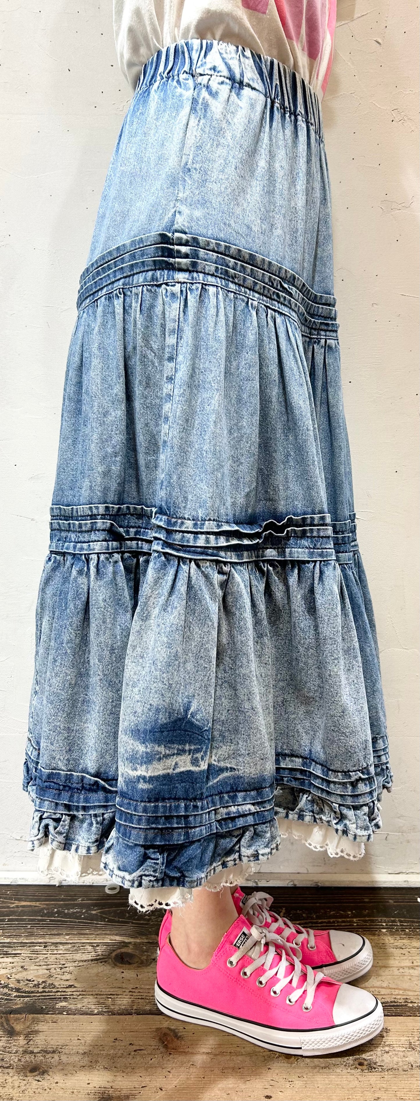 Vintage Denim Skirt [E26978]