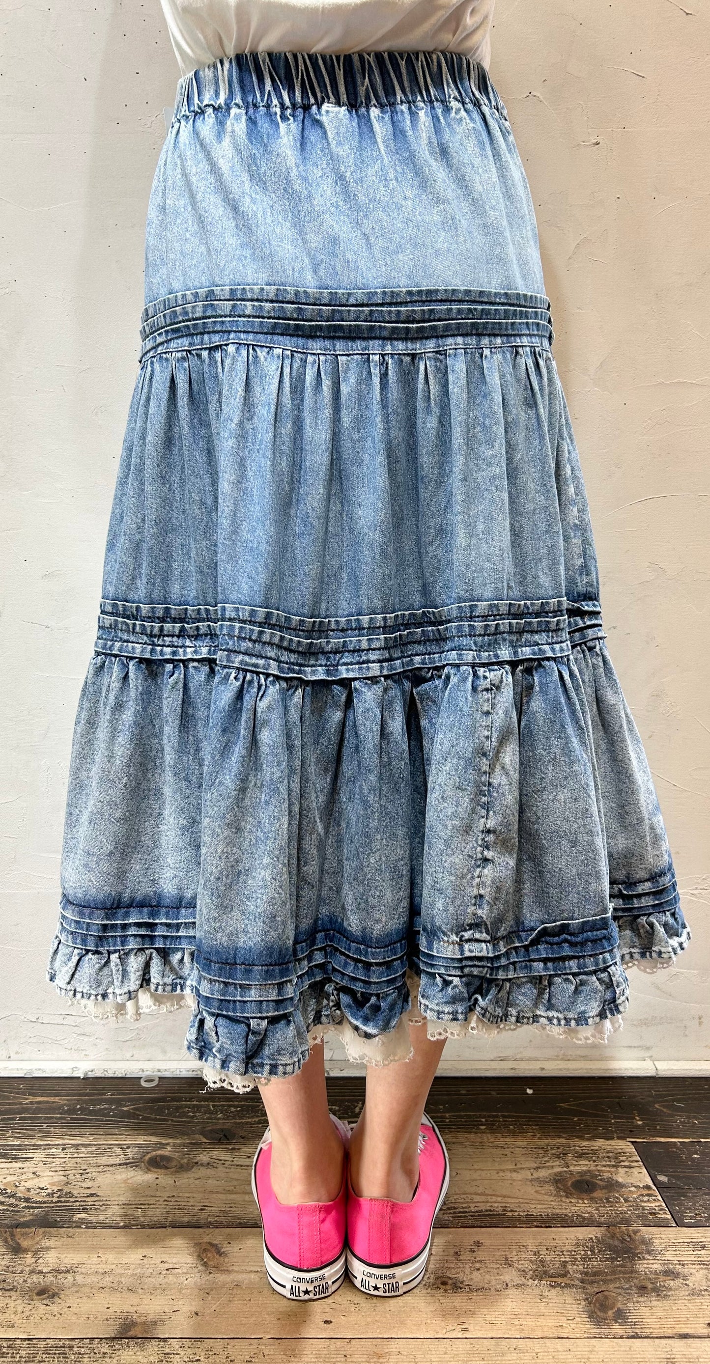 Vintage Denim Skirt [E26978]