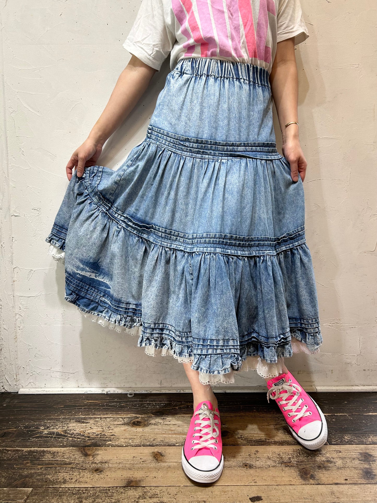 Vintage Denim Skirt [E26978]