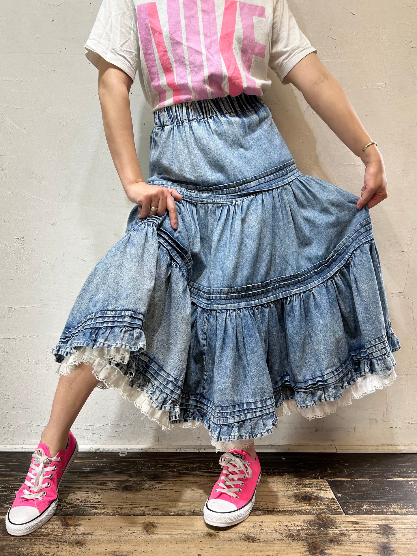 Vintage Denim Skirt [E26978]