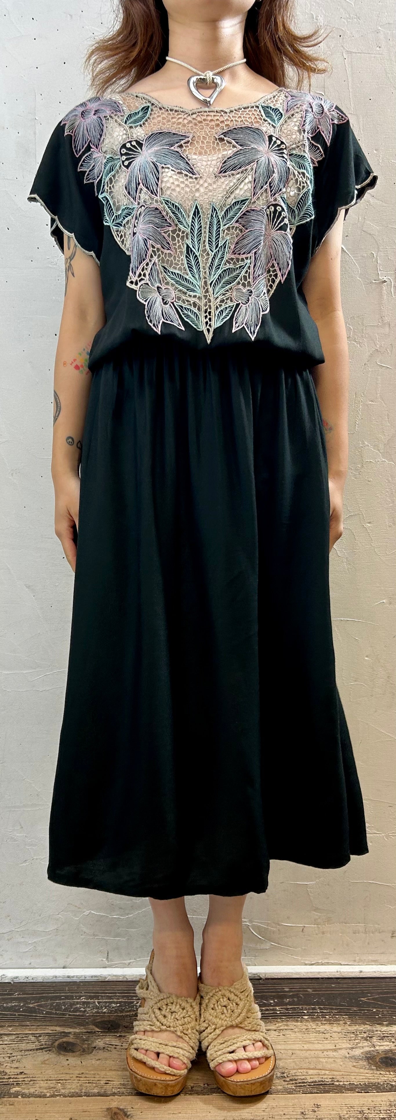 Vintage Rayon Dress[G27866]