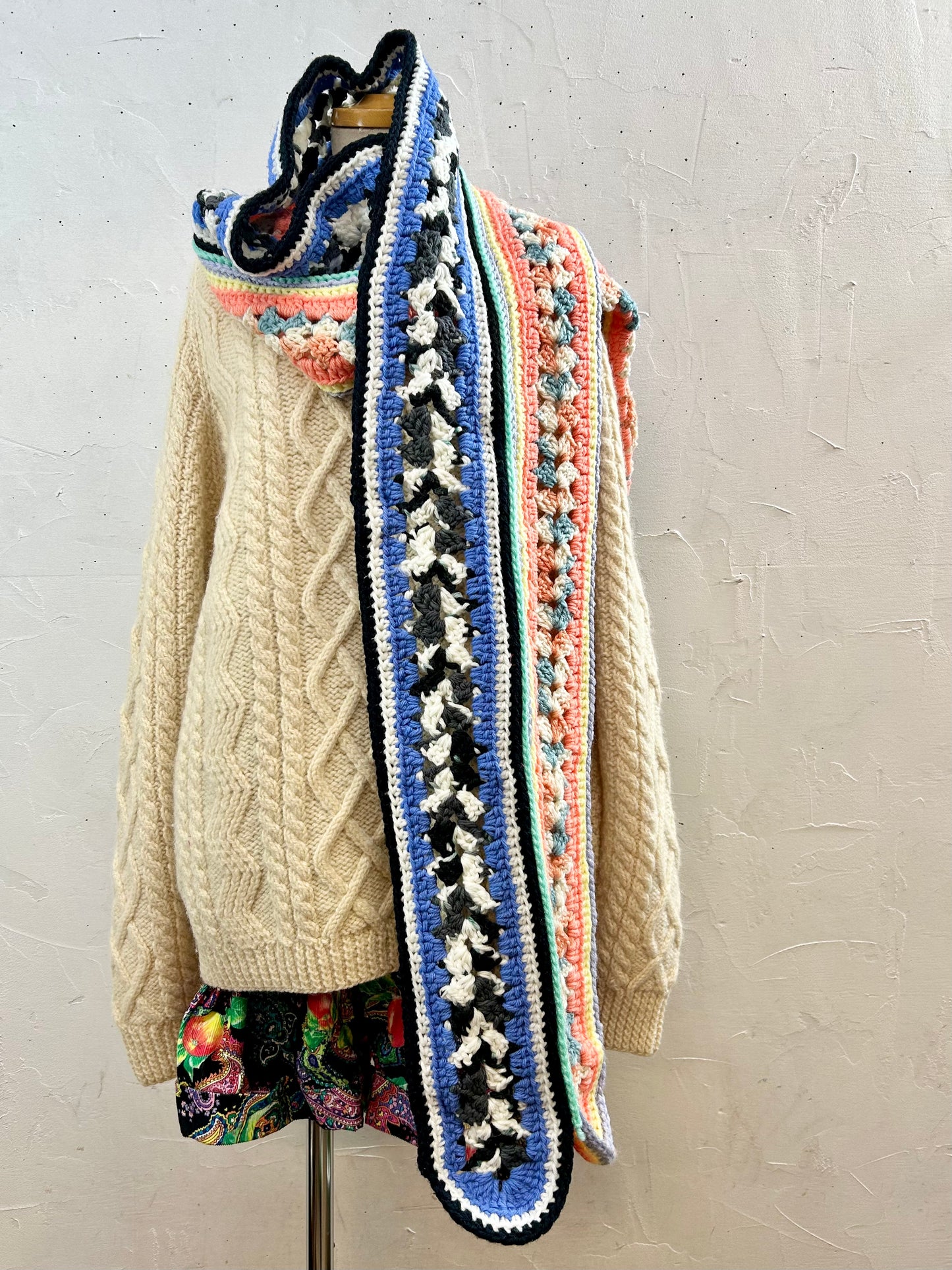 Vintage Granny Knit Muffler [K28845]