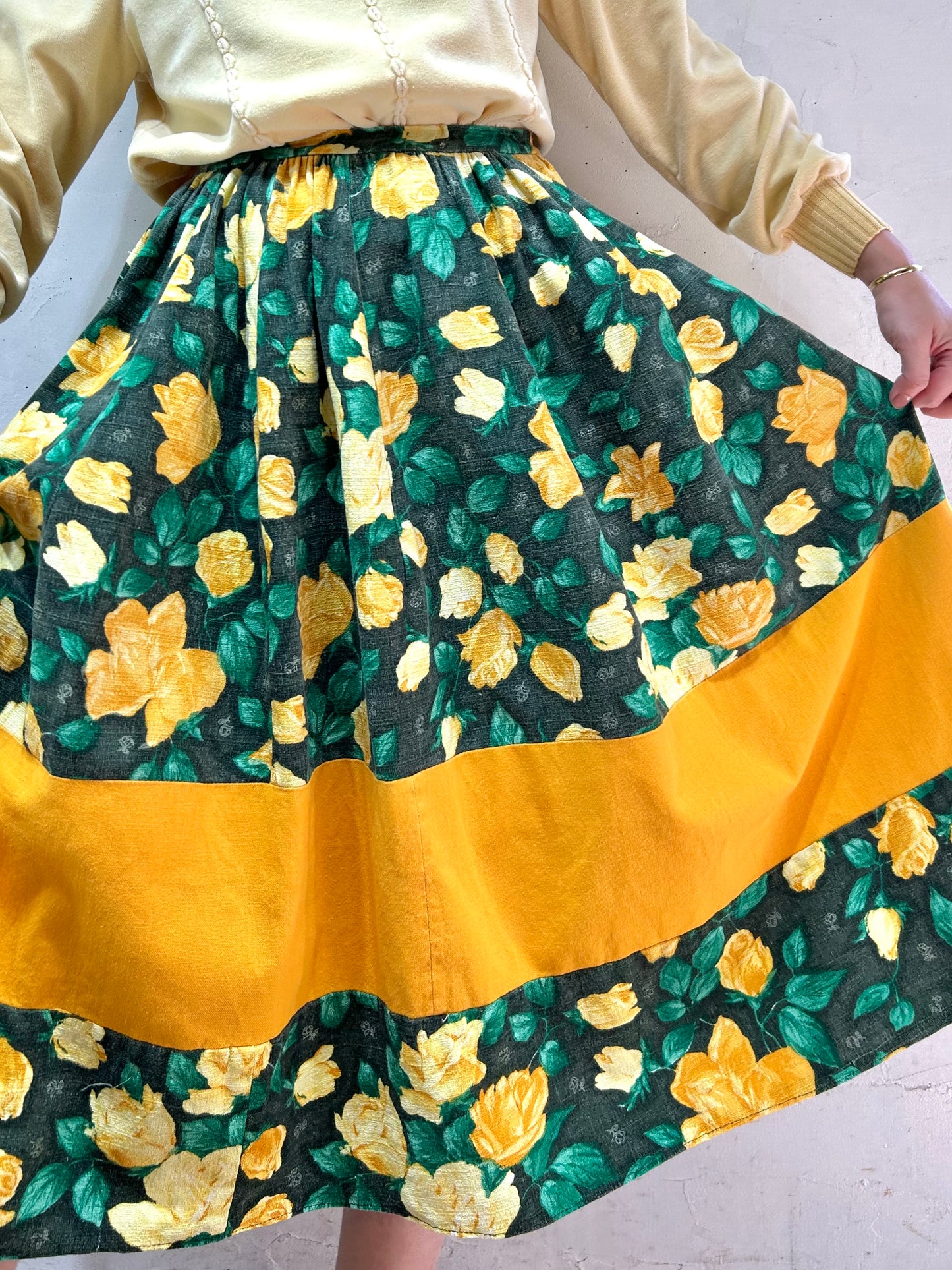 Vintage Flower Skirt [C26518]