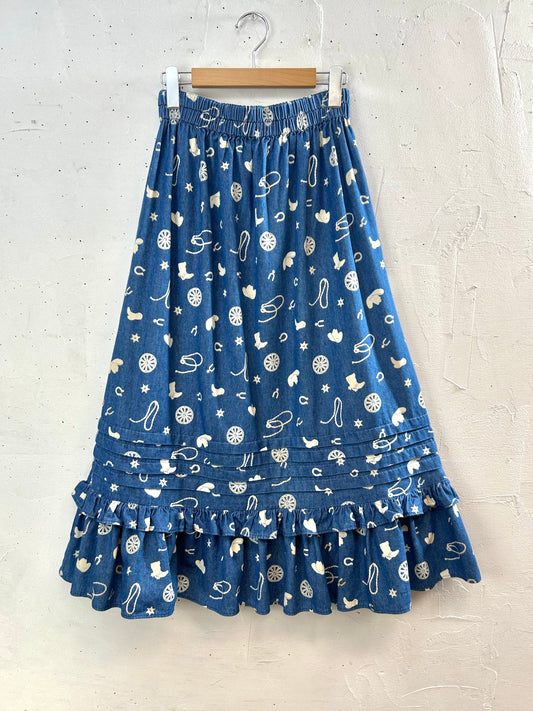 Vintage  Denim Skirt [C29724]