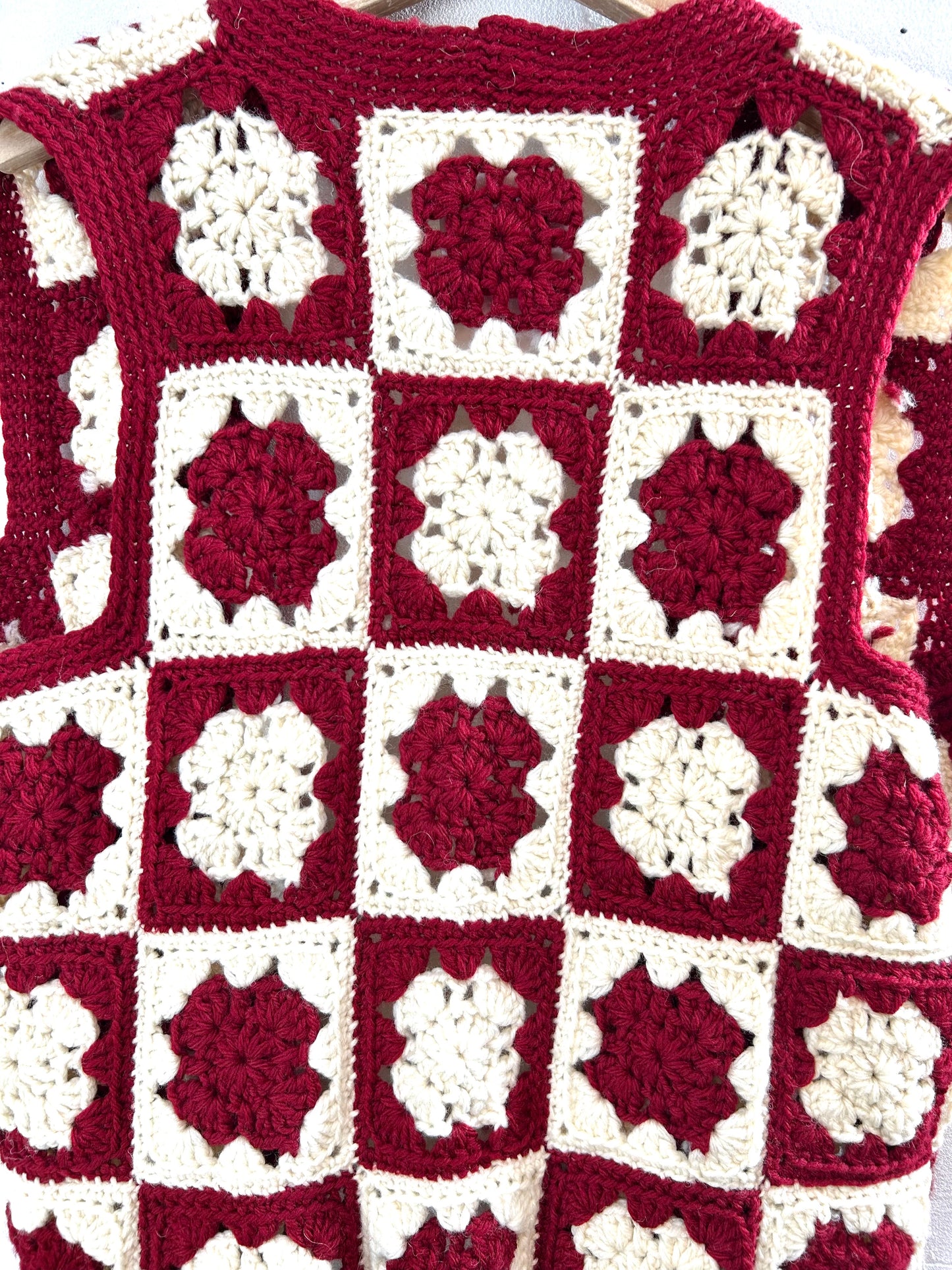 Vintage Granny Square Vest [L29067]