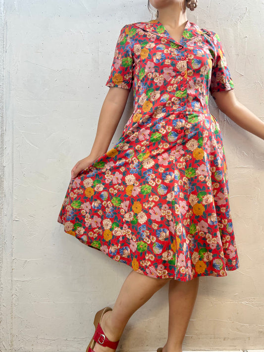 Vintage Flower Dress [H28204]