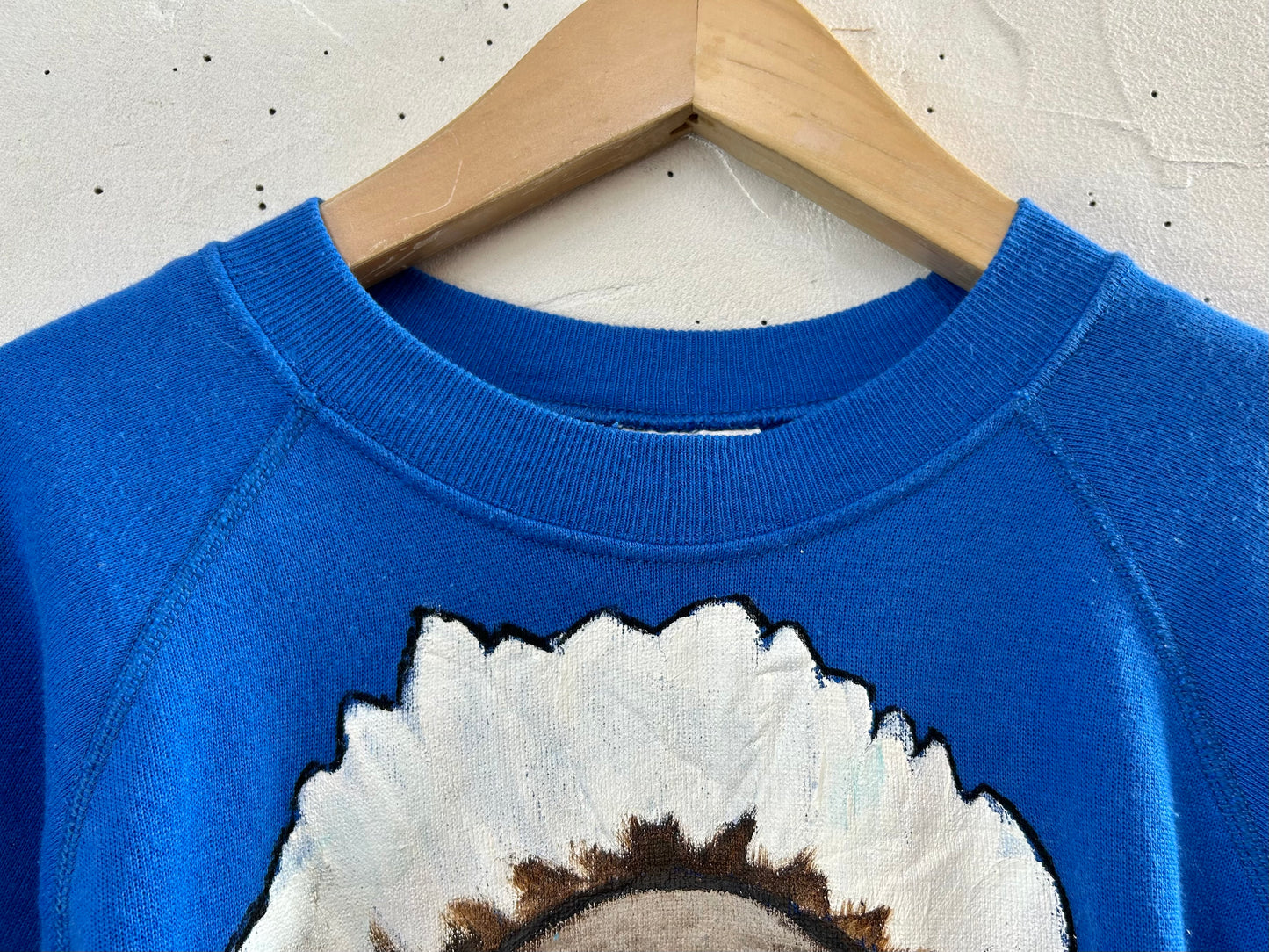 '80s Vintage Hand Painted Sweat MADE IN USA 〜Hanes〜 [K28851]