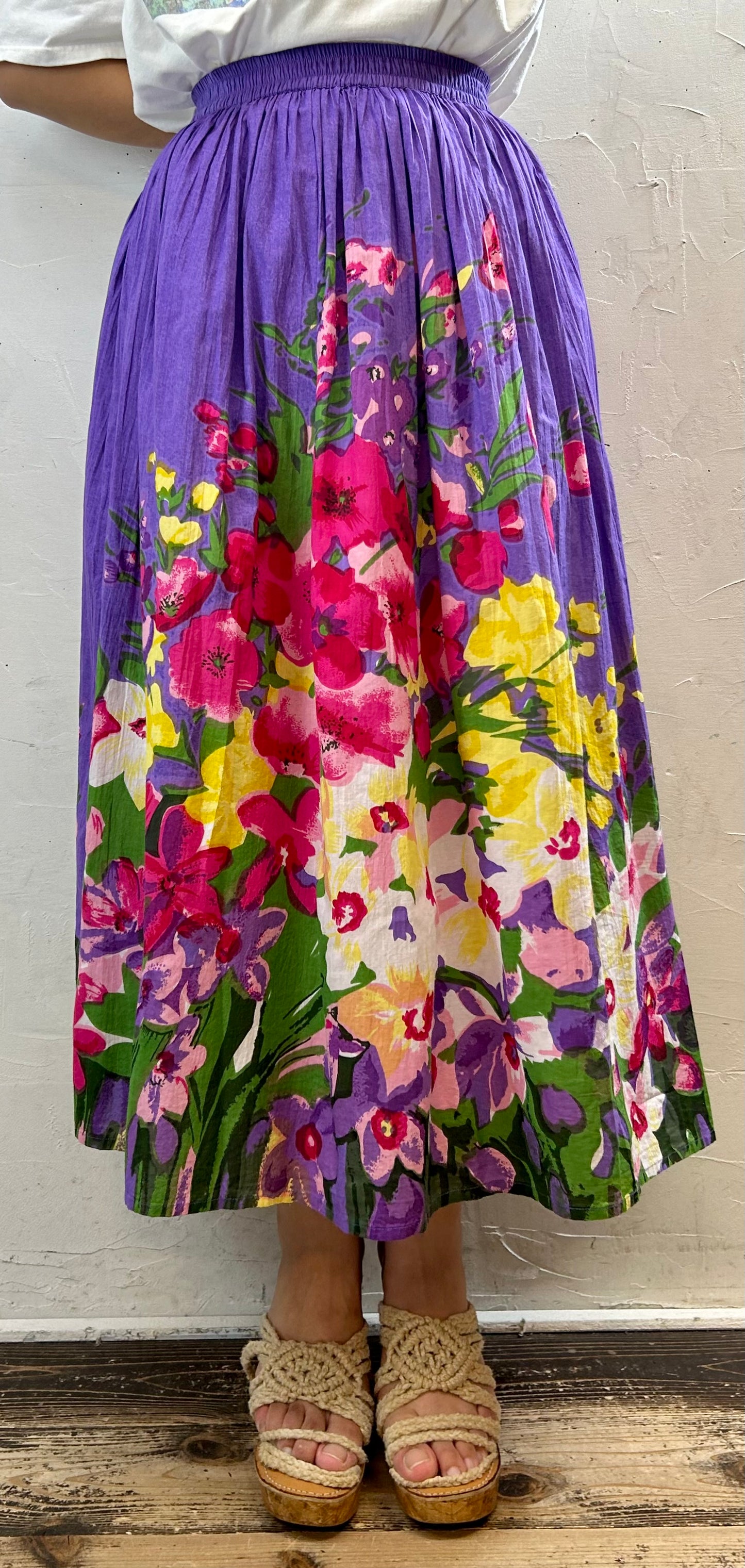 Vintage Indian Cotton Skirt [H28205]