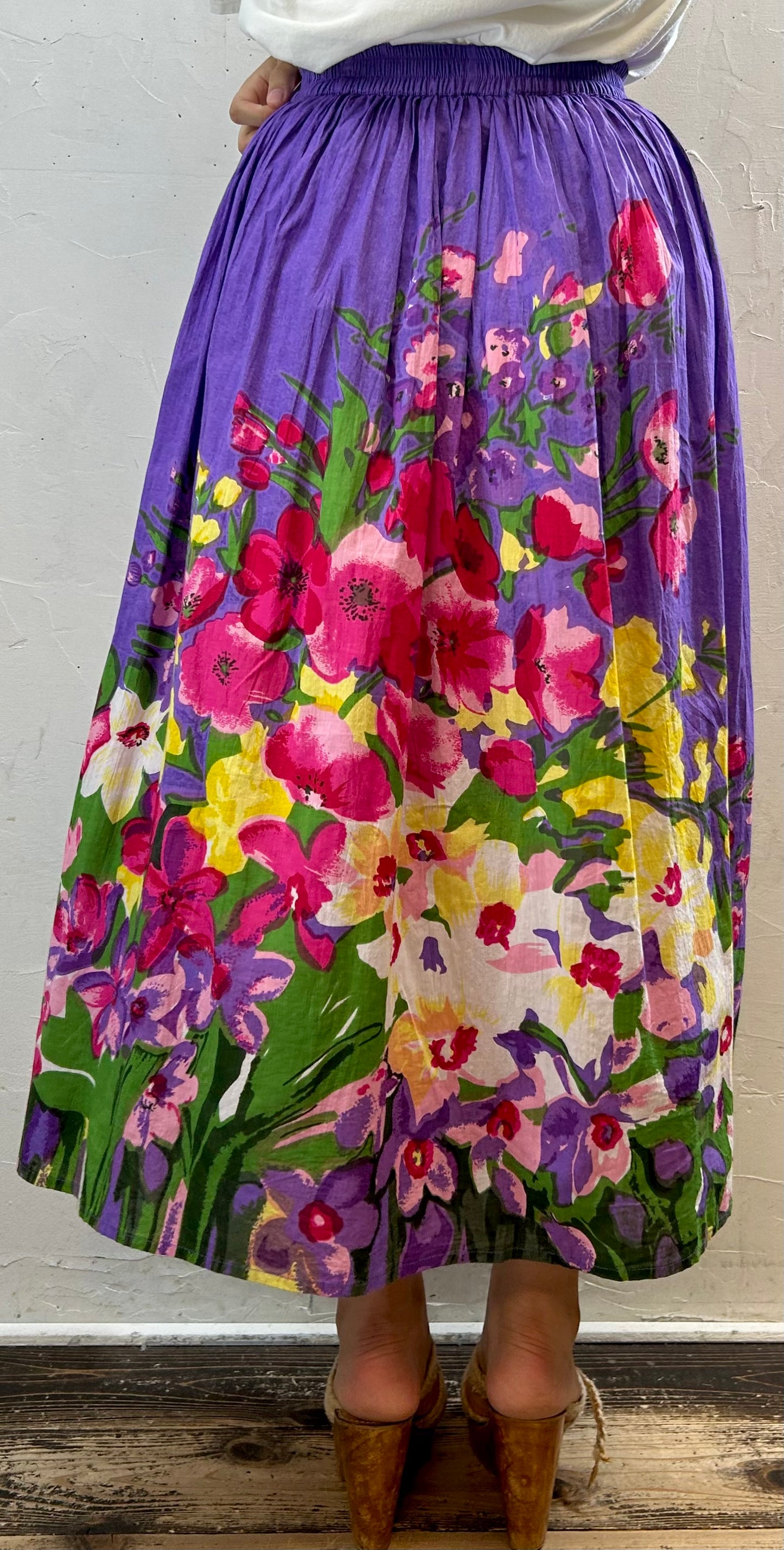 Vintage Indian Cotton Skirt [H28205]