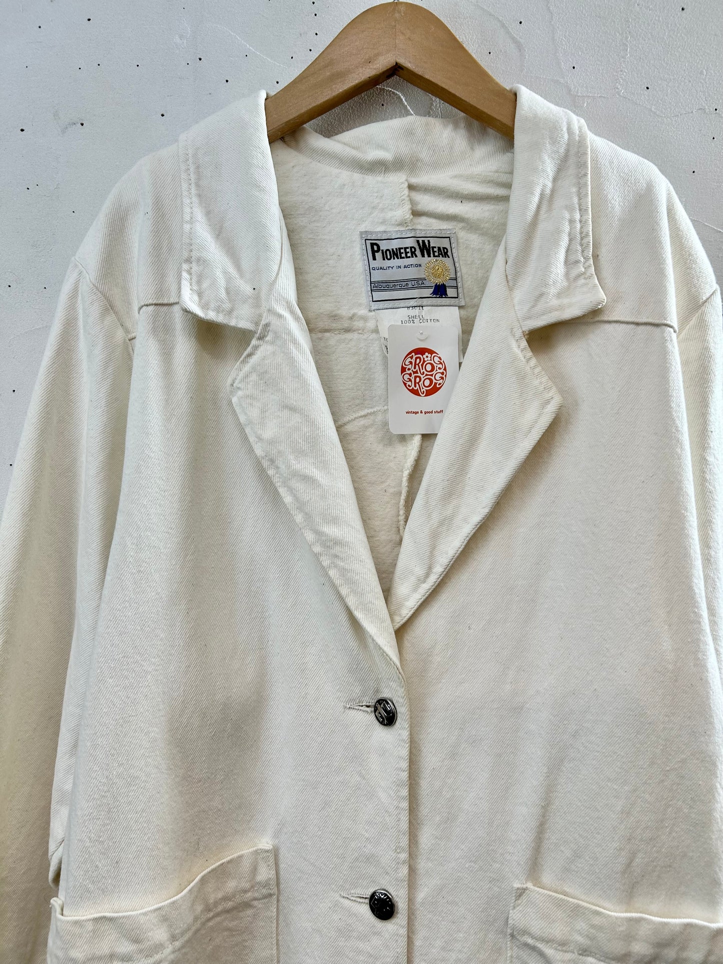 ’80s Vintage White Denim Coat 〜PIONEER WEAR〜 [K28854]