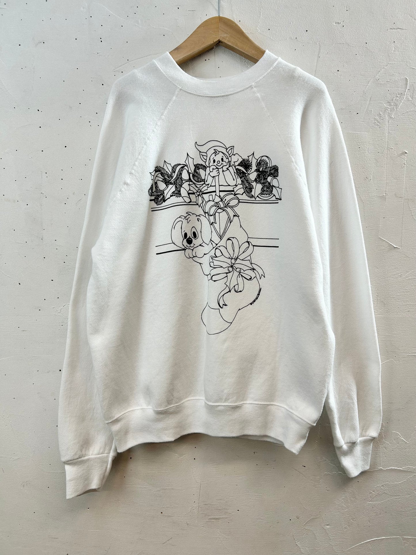 '90s Vintage Xmas Sweat 〜Tultex〜 [L29077]