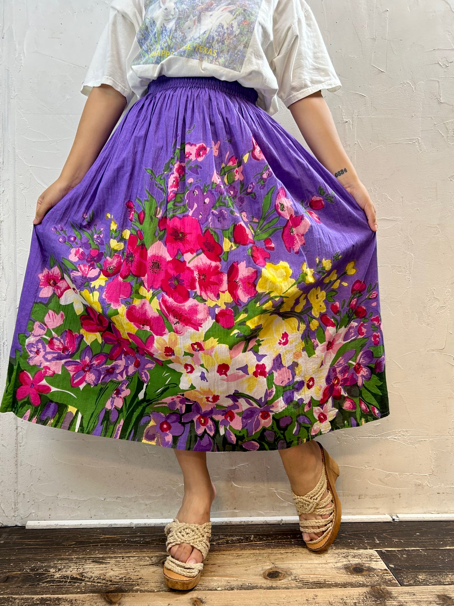 Vintage Indian Cotton Skirt [H28205]