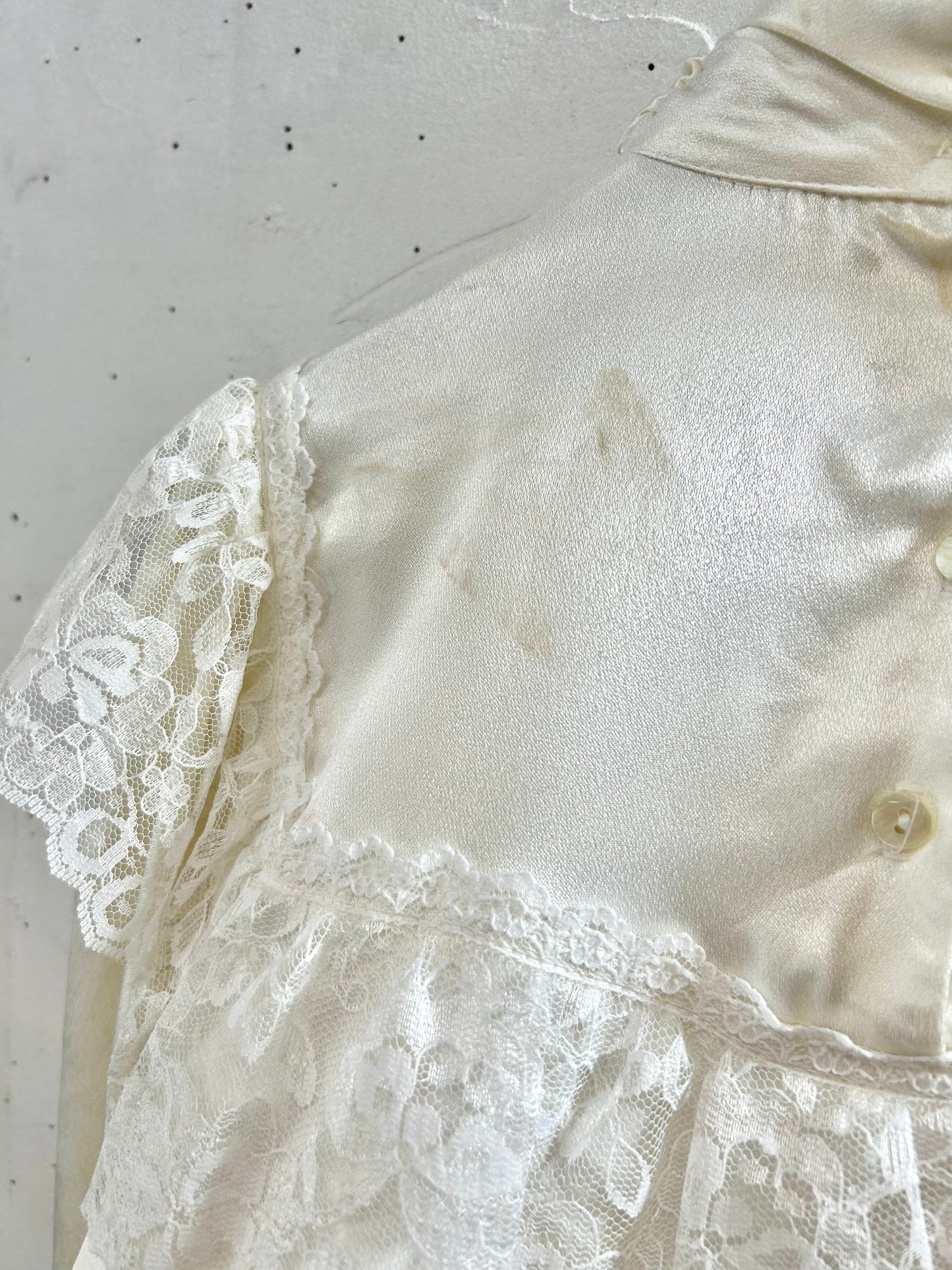 '70s Vintage White Blouse 〜GUNNE SAX〜 [G28010]