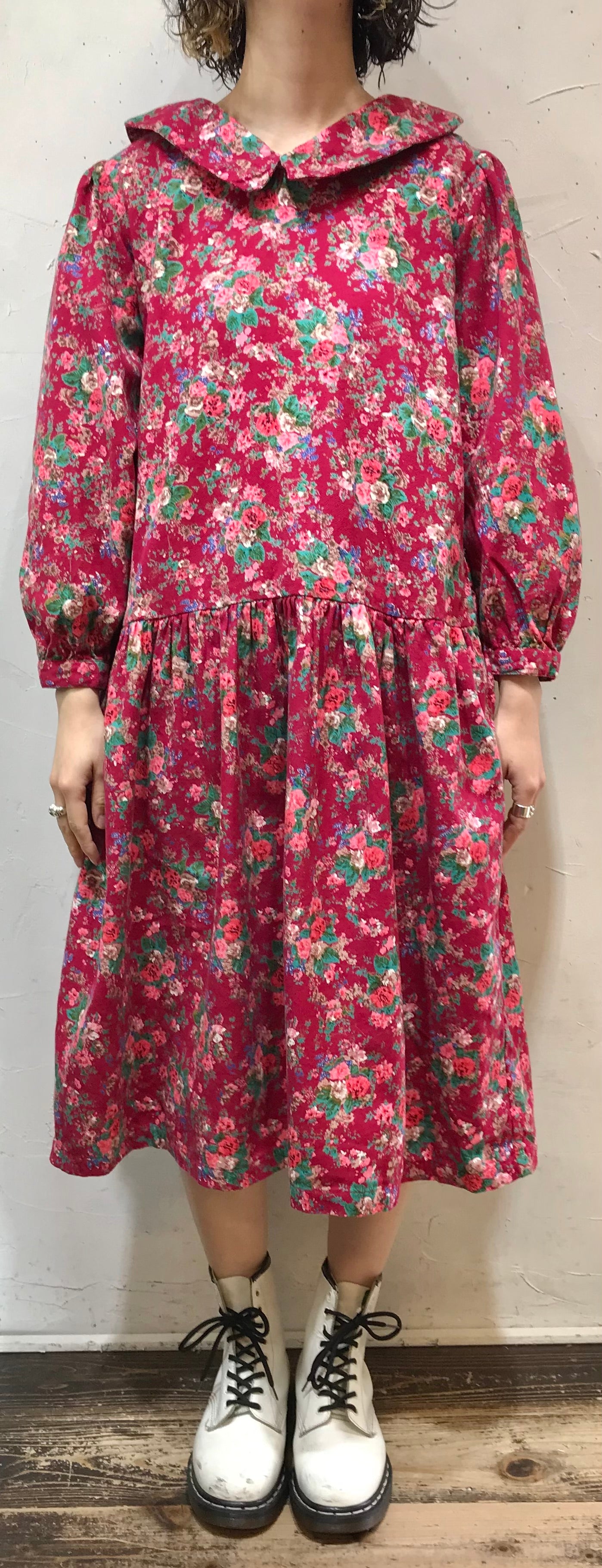 Vintage Cotton Dress MADE IN  INDIA [L25718]