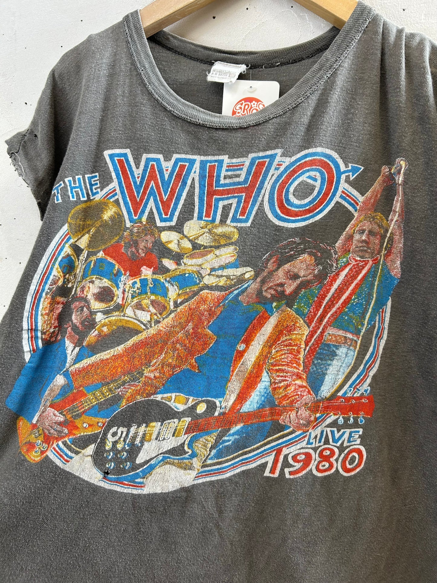 '80s Vintage Pakistan Cotton T-Shirt 〜THE WHO〜 [G27863]