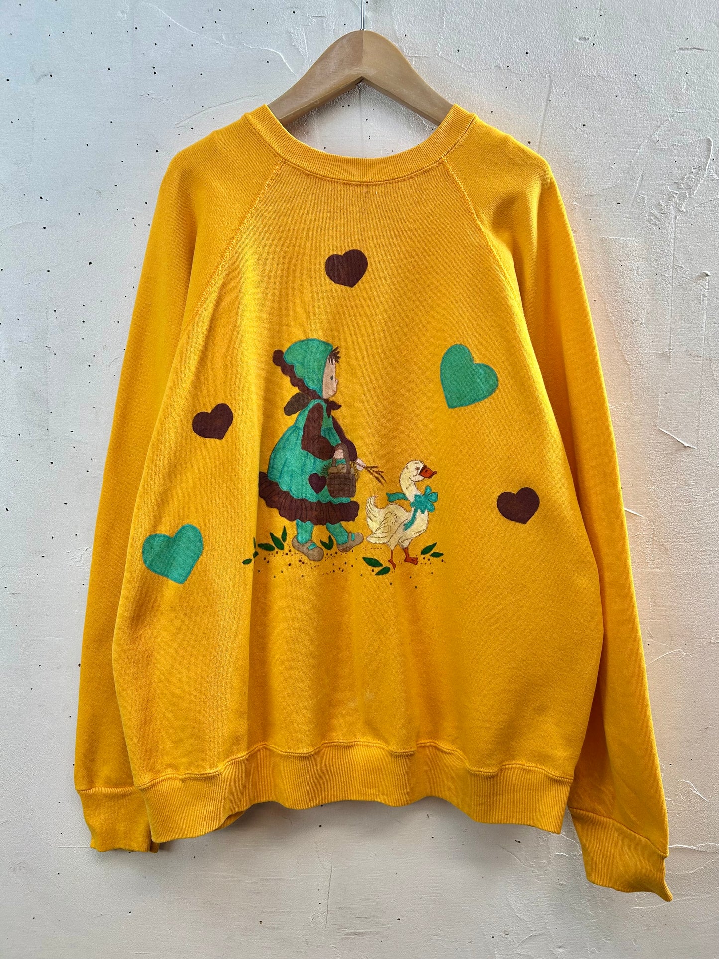 '90s Vintage Hand Painted Sweat 〜Tultex〜 [L29075]