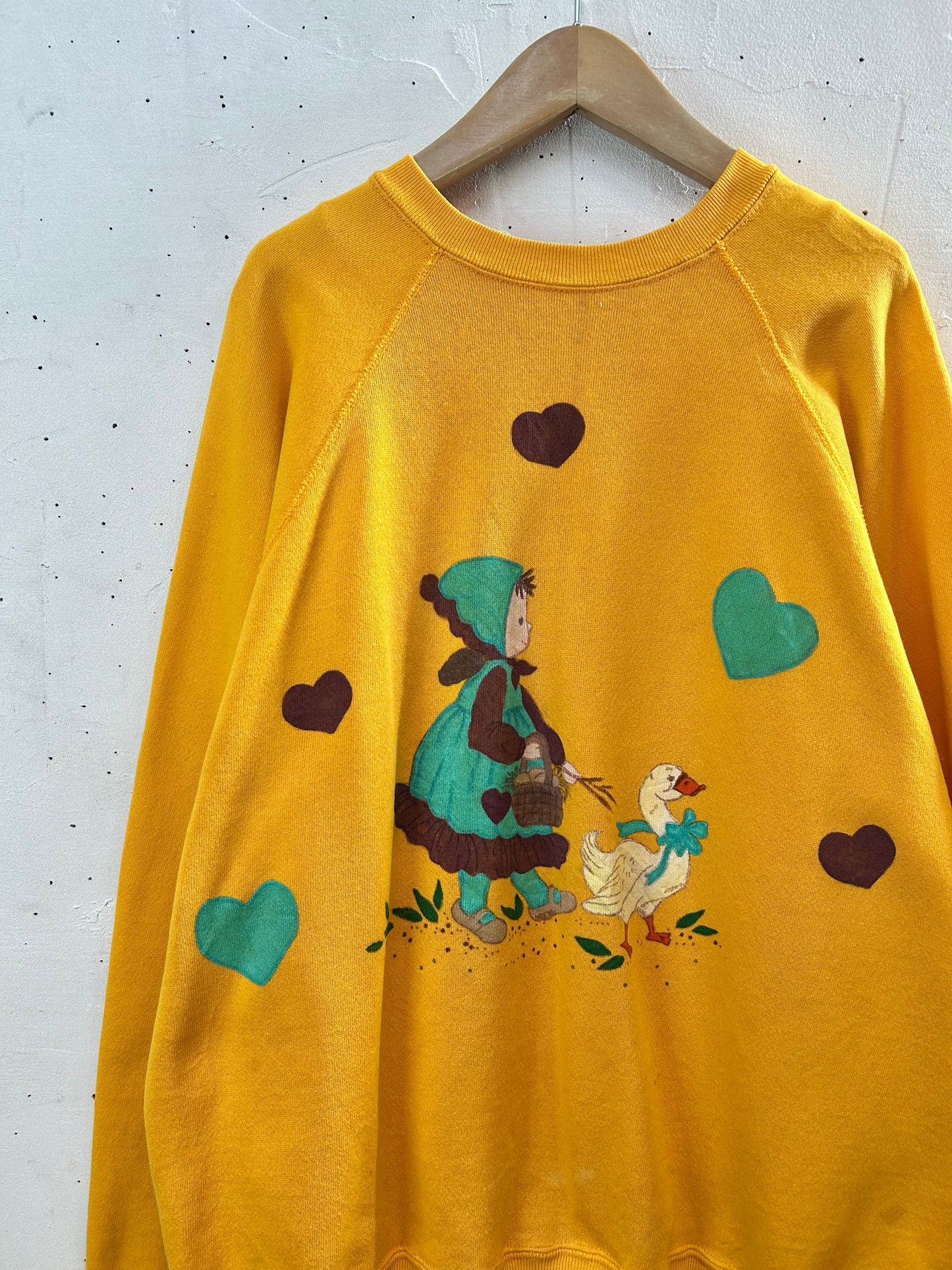 '90s Vintage Hand Painted Sweat 〜Tultex〜 [L29075]