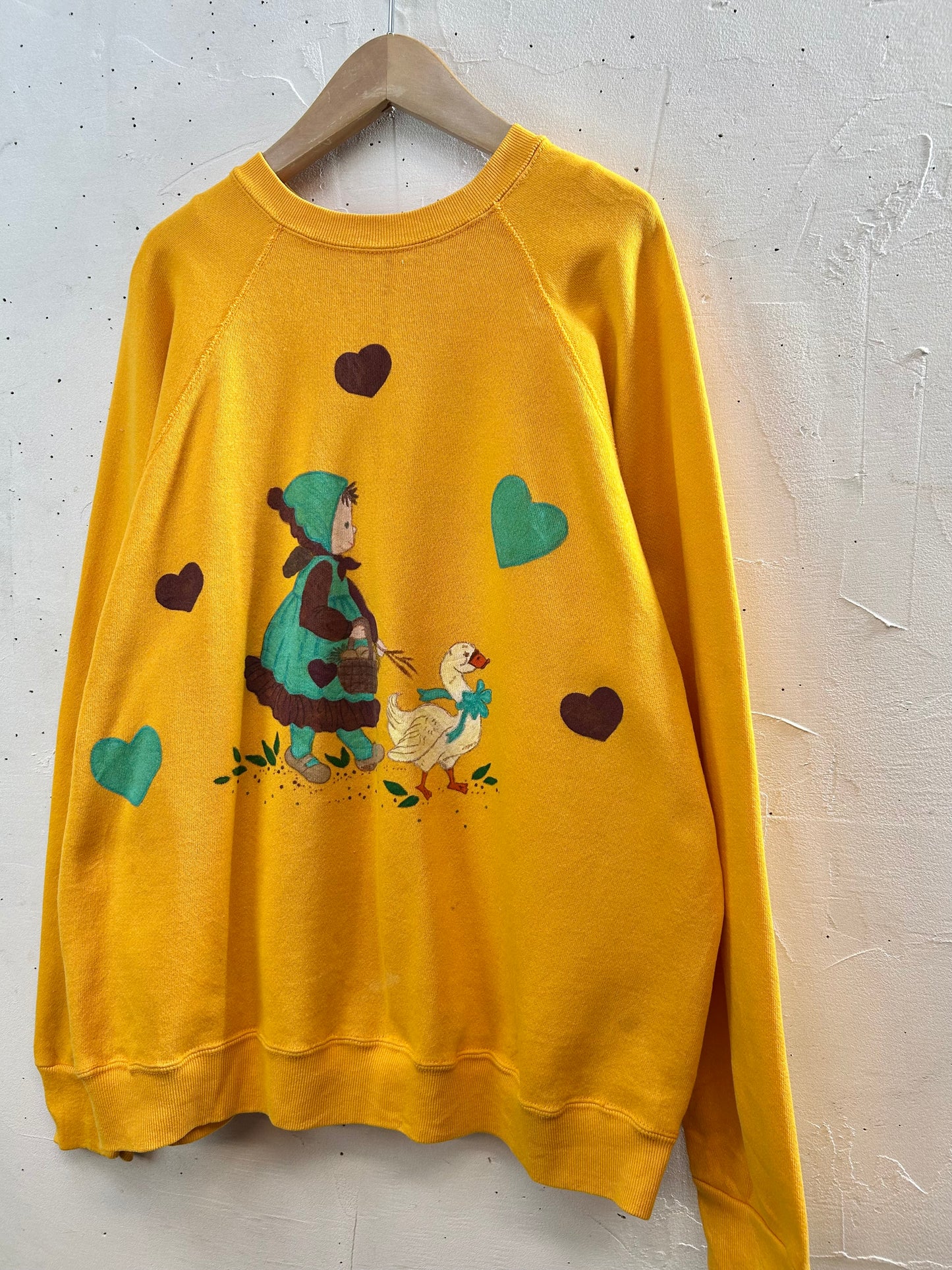 '90s Vintage Hand Painted Sweat 〜Tultex〜 [L29075]