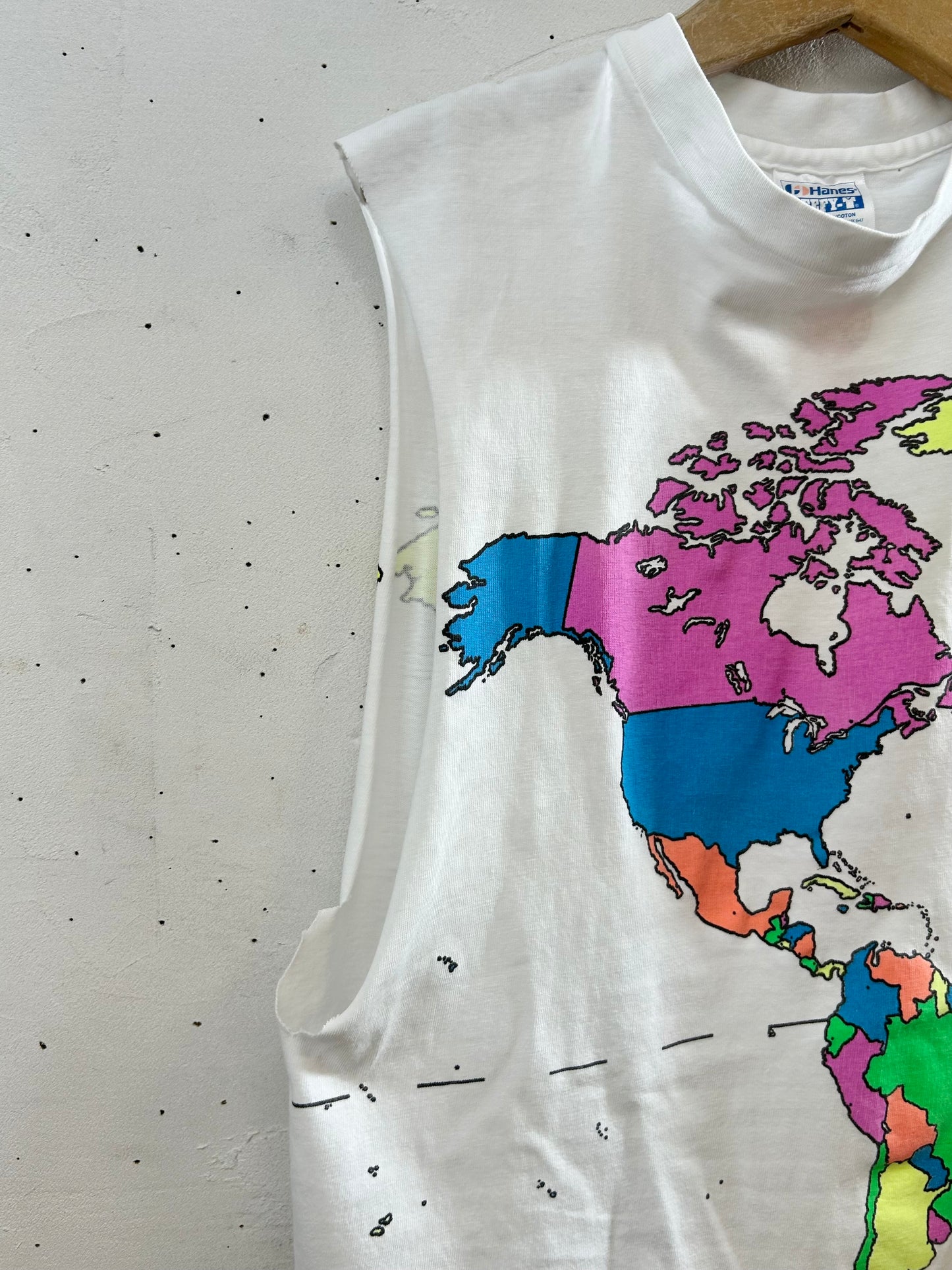 '80s Vintage T-Shirt MADE IN USA 〜The Traveller WORLD SHIRT〜 [G27860]