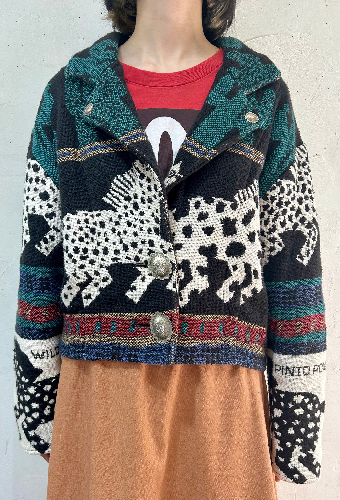 Vintage Rug Jacket MADE IN NEW MEXICO,USA [J25263]