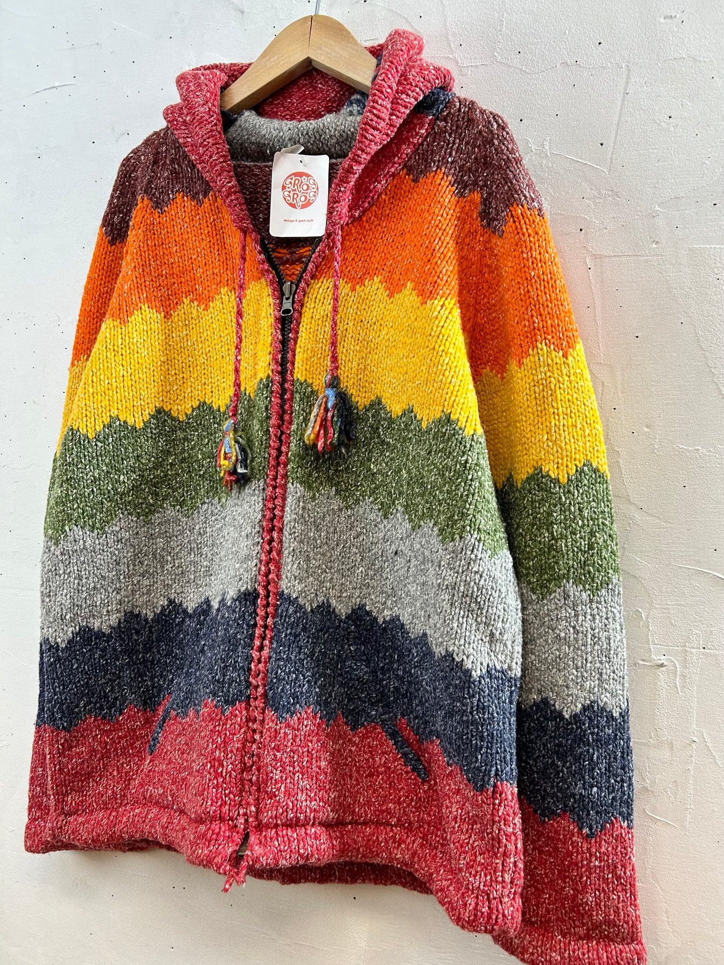 Vintage Ecuador Hand Knit Cardgan [K28850]