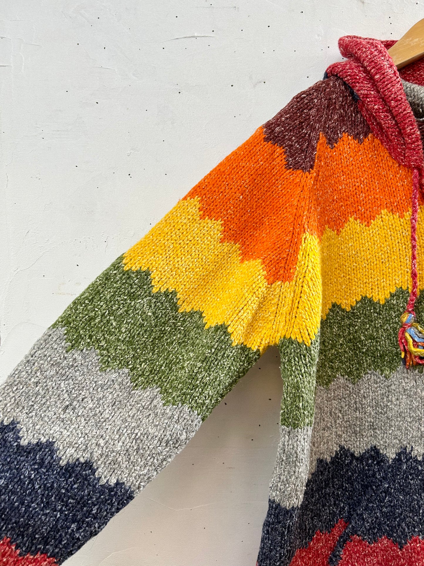 Vintage Ecuador Hand Knit Cardgan [K28850]