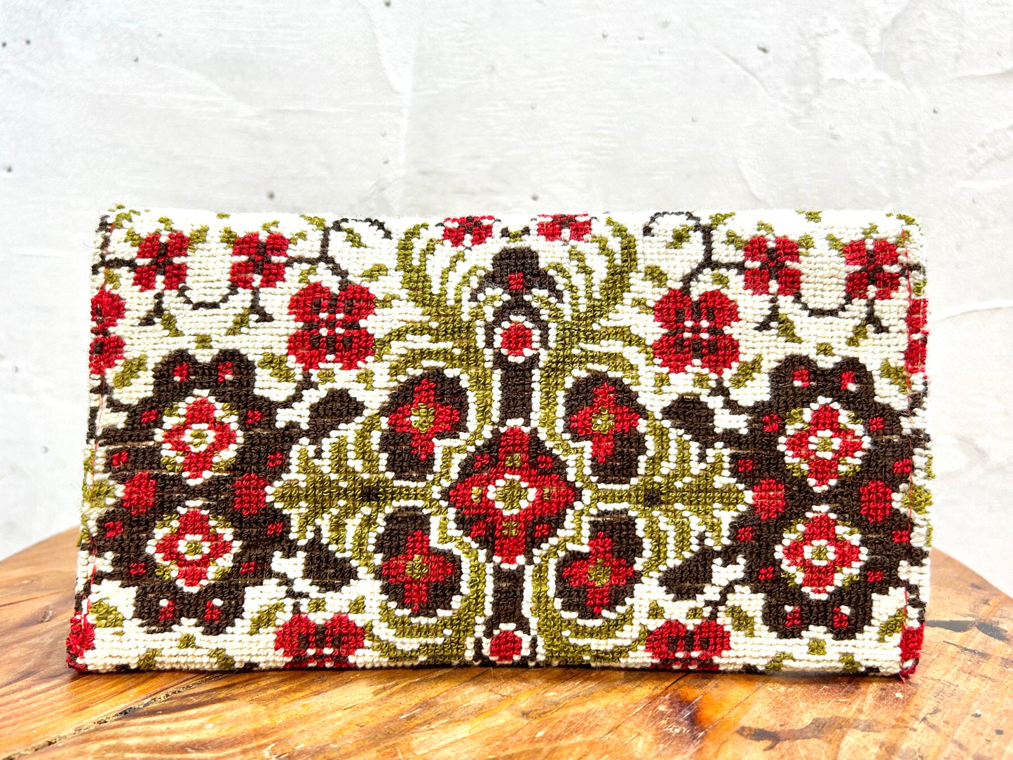 '60s-'70s Vintage Needle Point Clutch Bag [F27725]