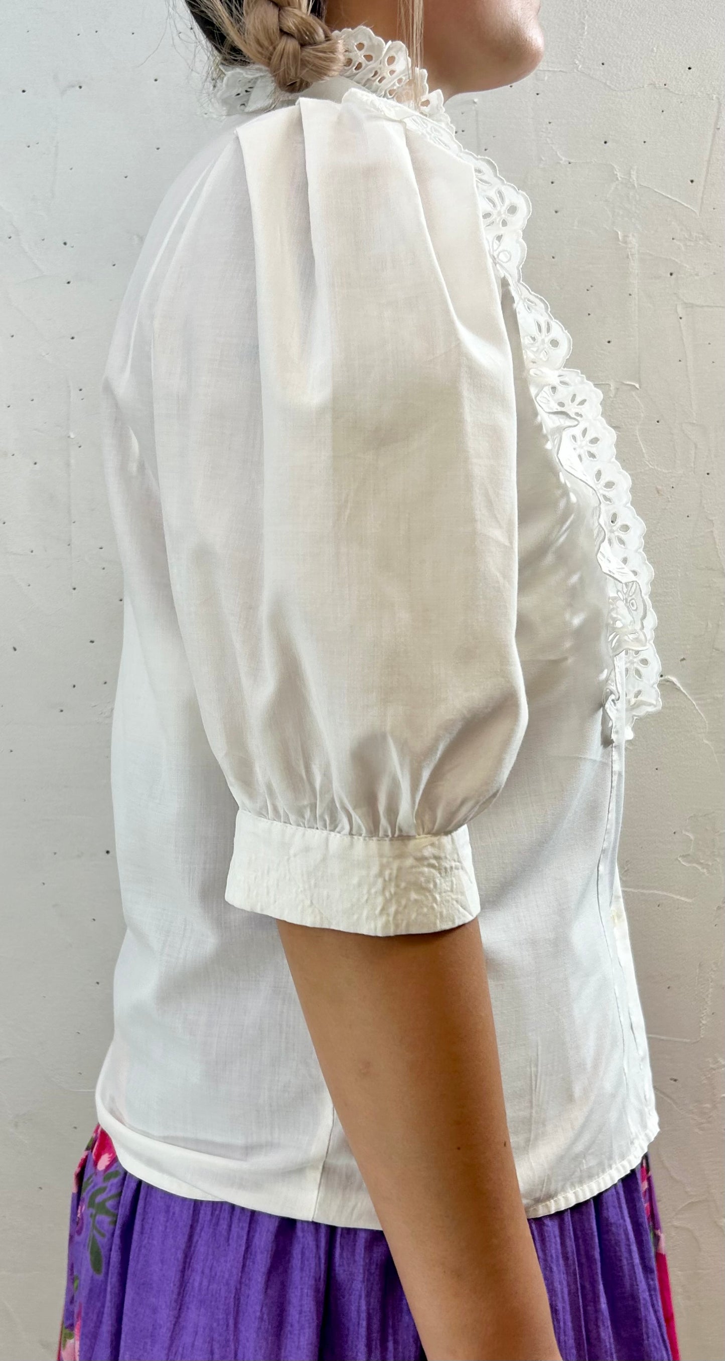 Vintage White Blouse [H28206]