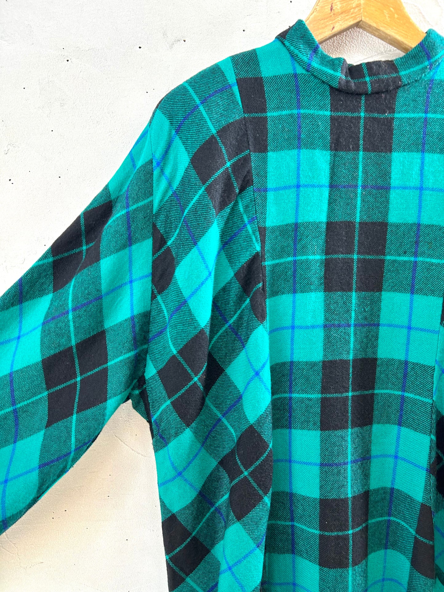 Vintage Plaid Dress [J28628]