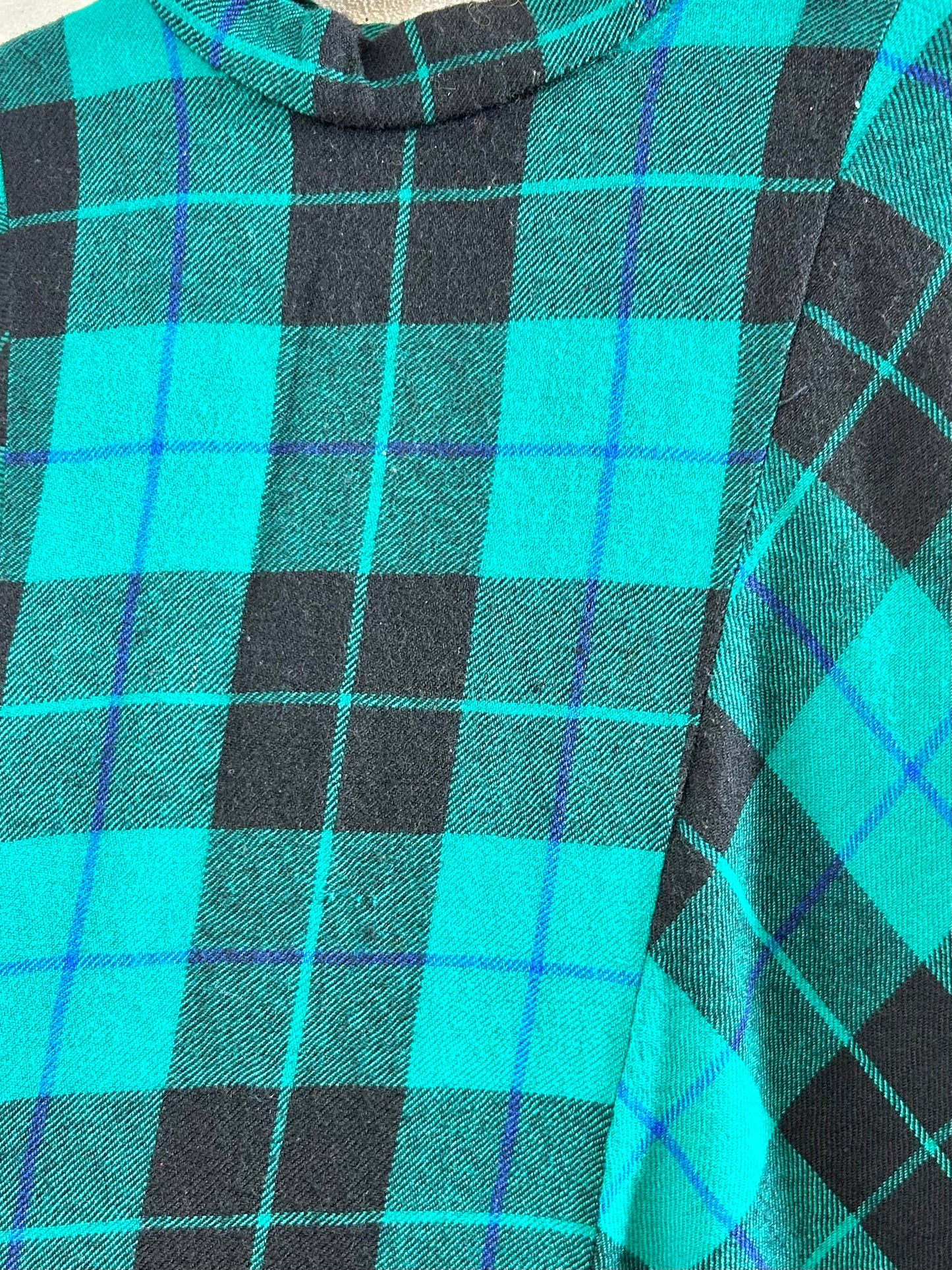 Vintage Plaid Dress [J28628]