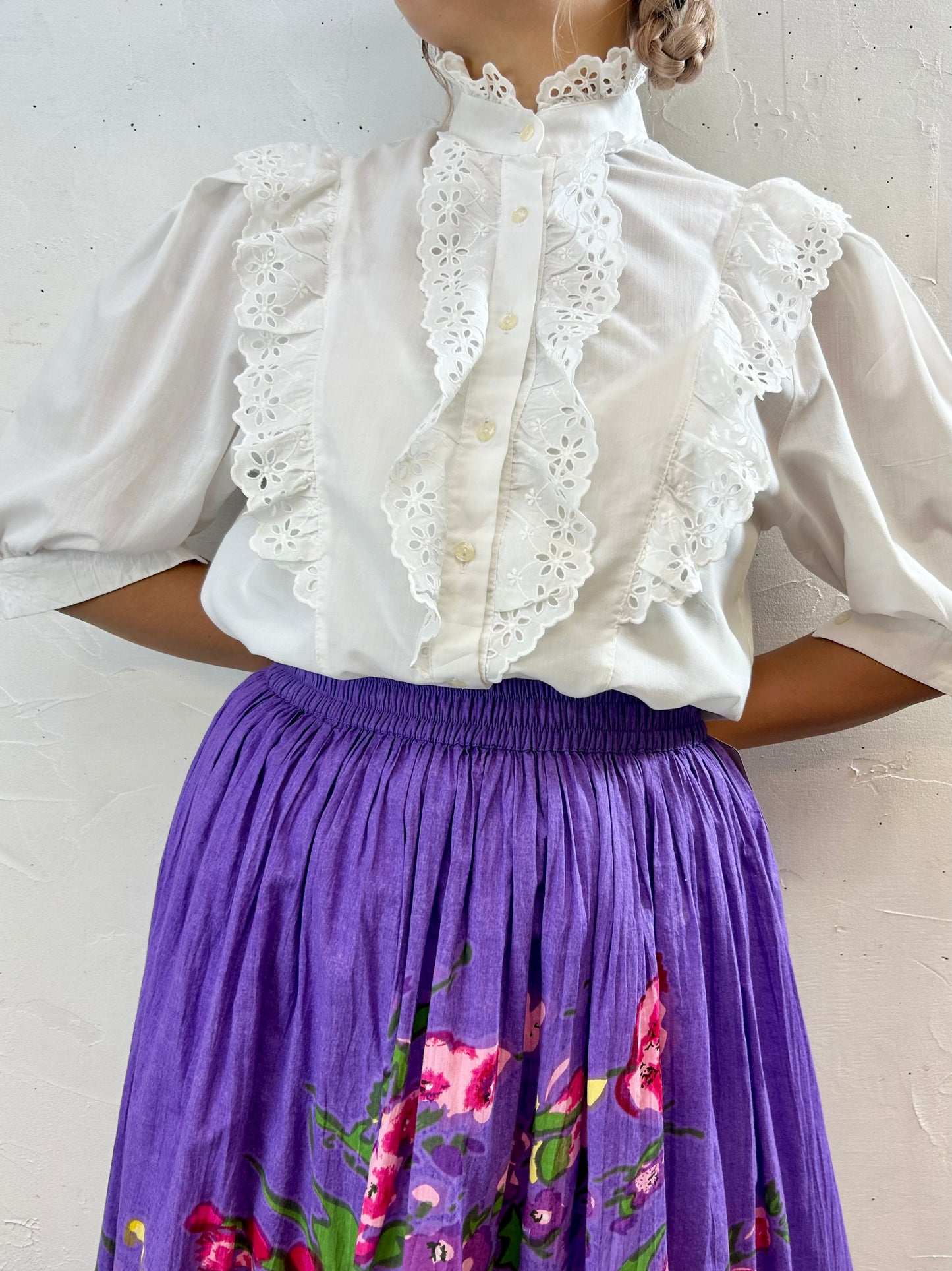 Vintage White Blouse [H28206]