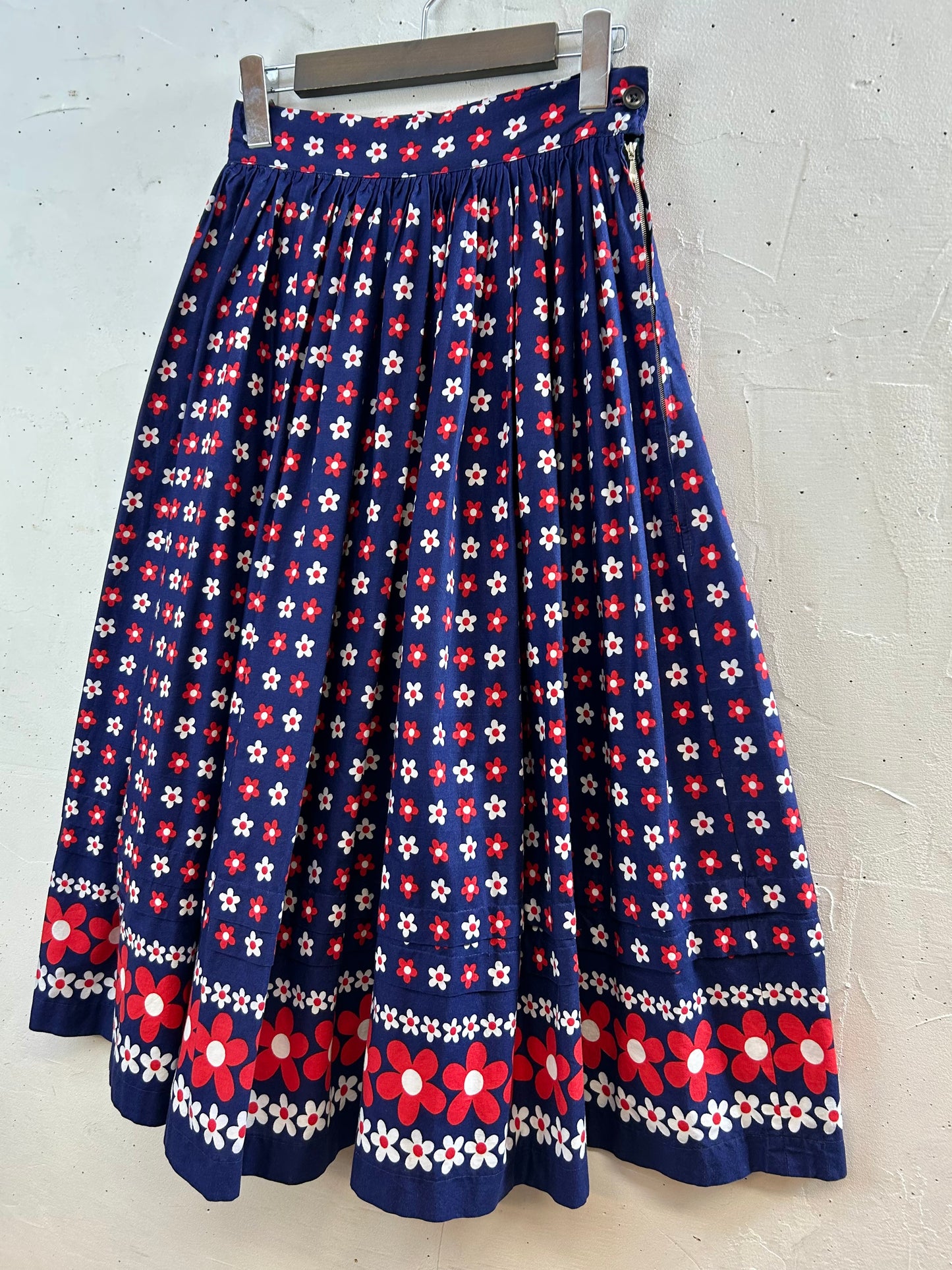 '70s Vintage End Pattern Skirt [E30154]