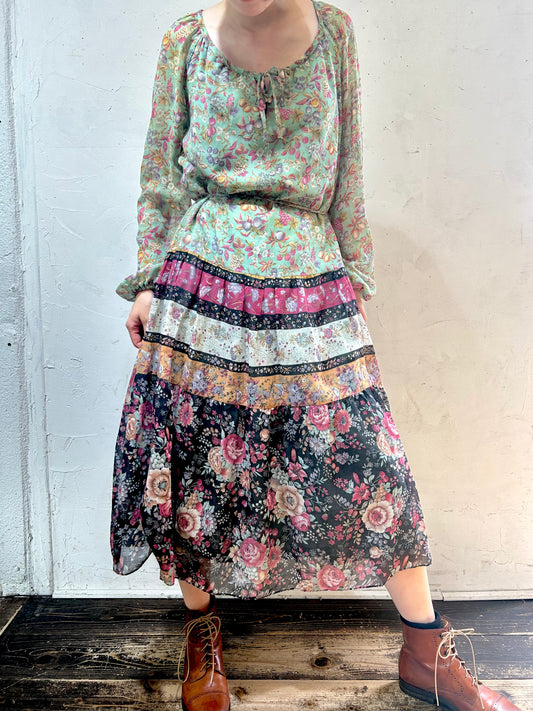 Vintage Flower Dress [H24852]