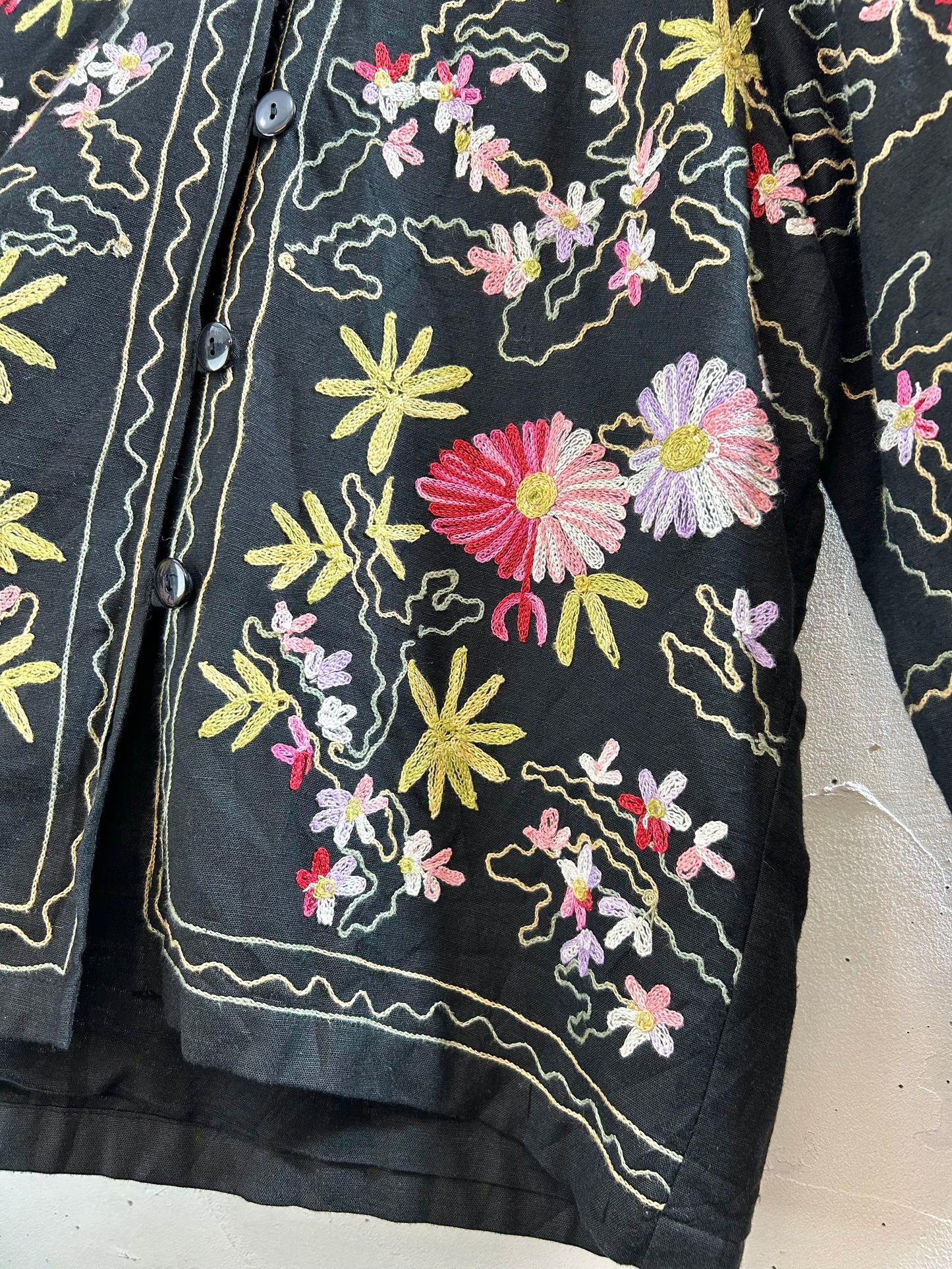 Vintage Kashmir Embroidery Jacket [D29961]