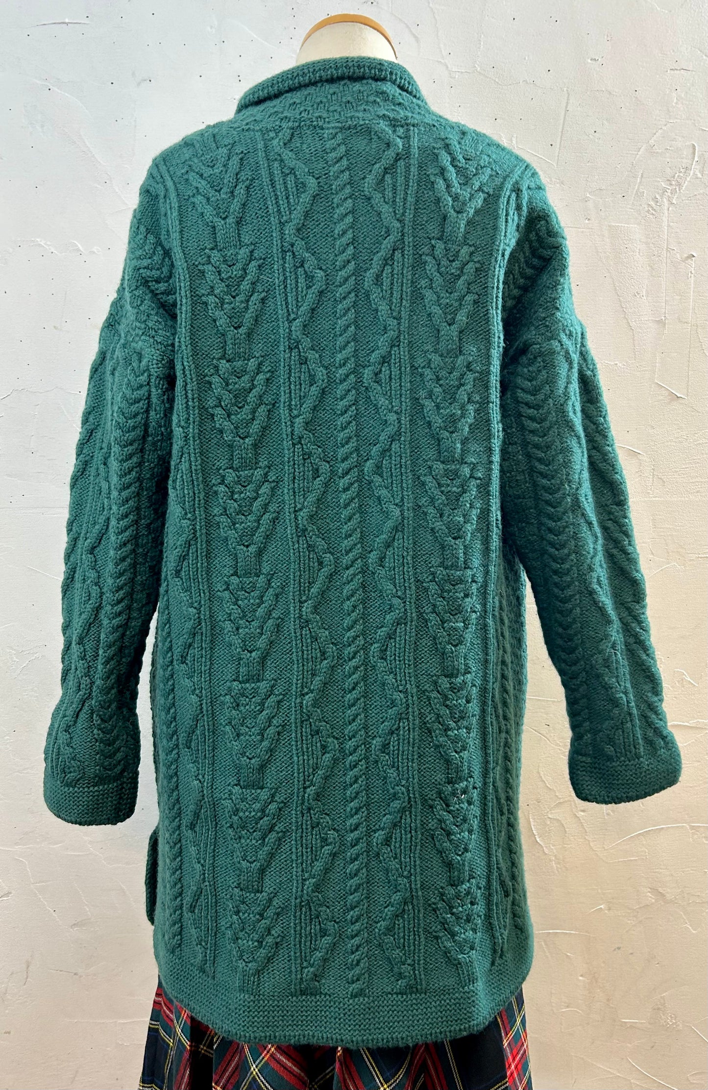 Vintage Aran Knit Cardigan 〜aran crafts〜 [J28634]