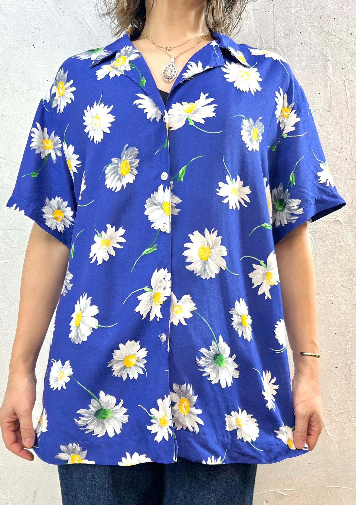 Vintage Rayon Shirt MADE IN USA [F27565]