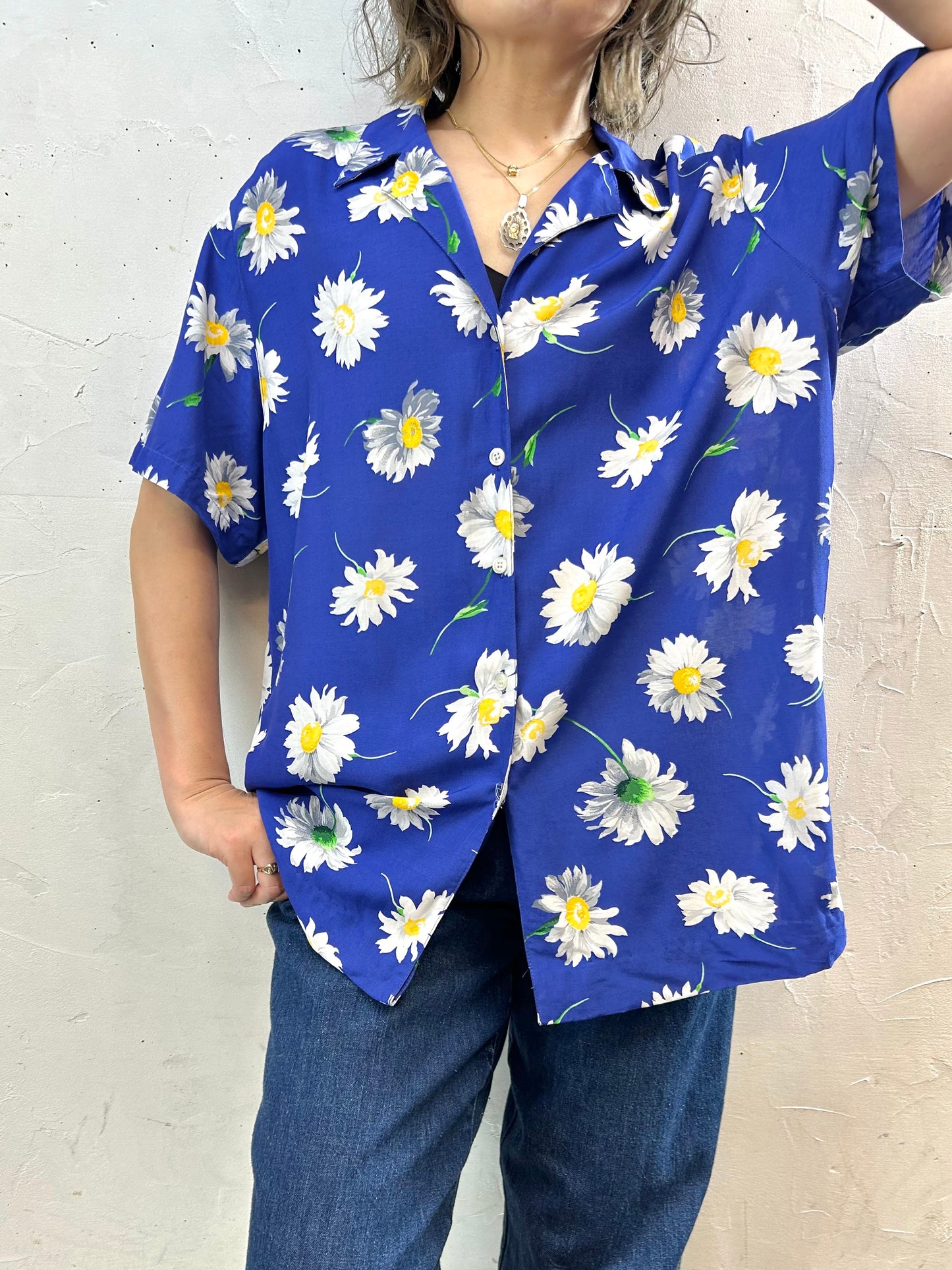 Vintage Rayon Shirt MADE IN USA [F27565]