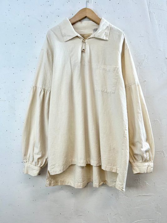 Vintage Indian Cotton Pullover Shirt [D29957]