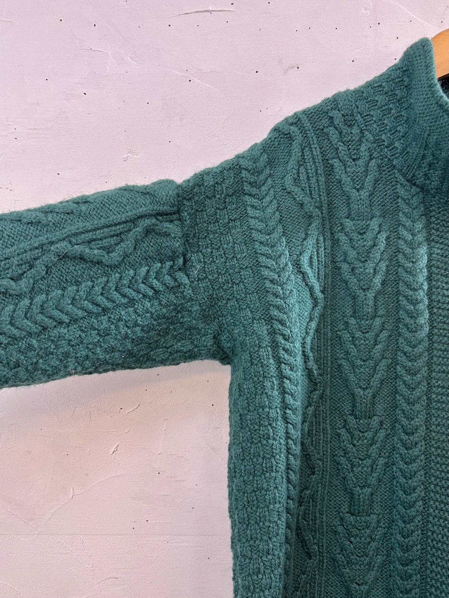 Vintage Aran Knit Cardigan 〜aran crafts〜 [J28634]