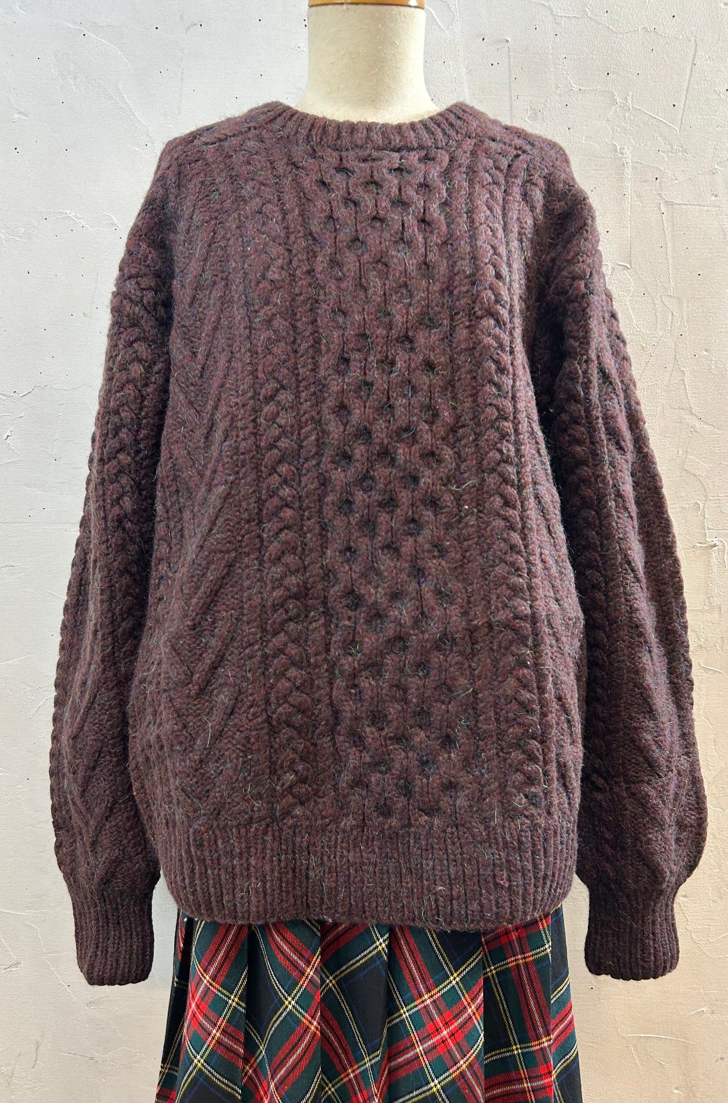 Vintage Aran Knit Sweater [J28633]