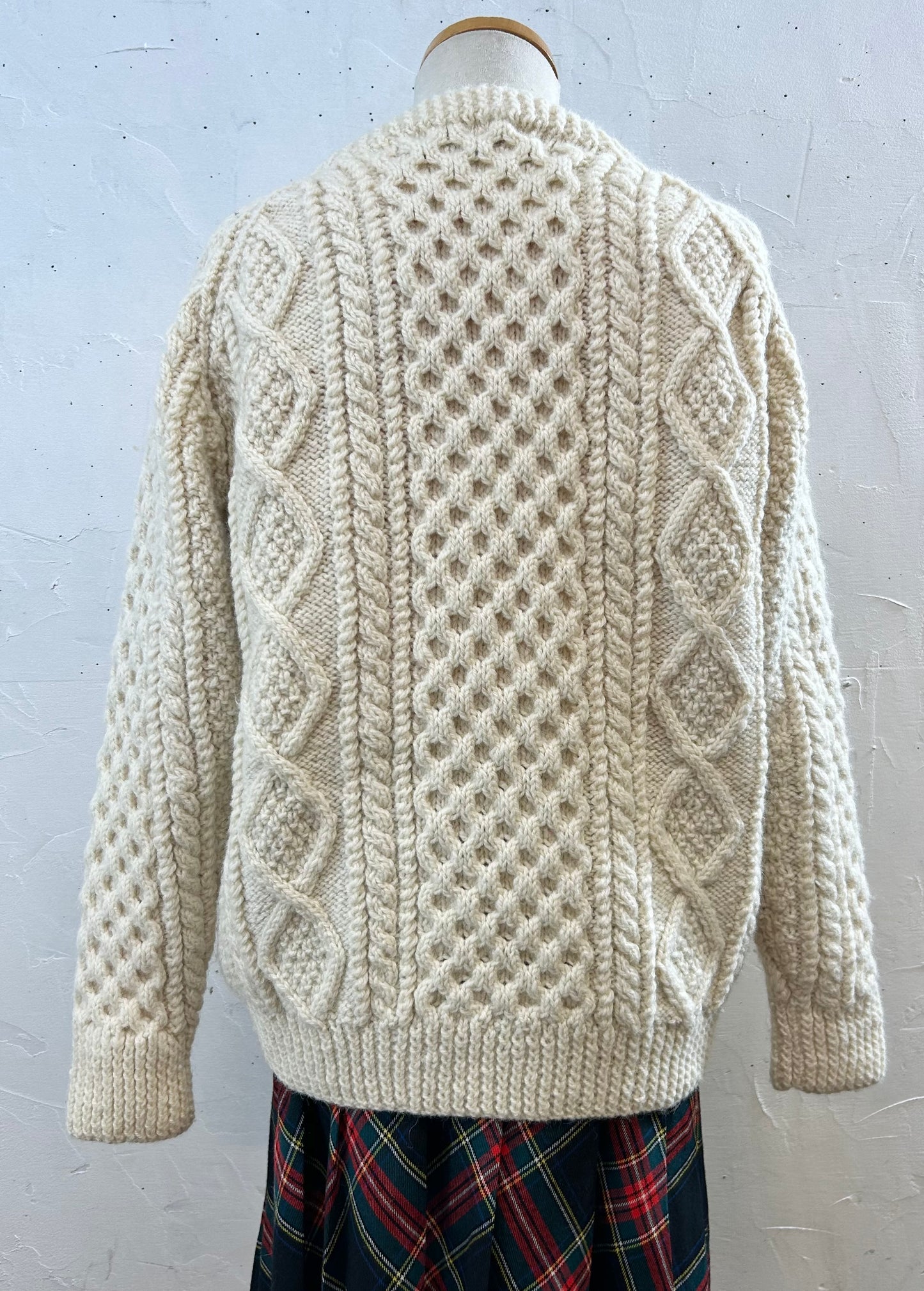 Vintage Aran Knit Sweater MADE IN THE REPUBRIC OF IRELAND [J28635]