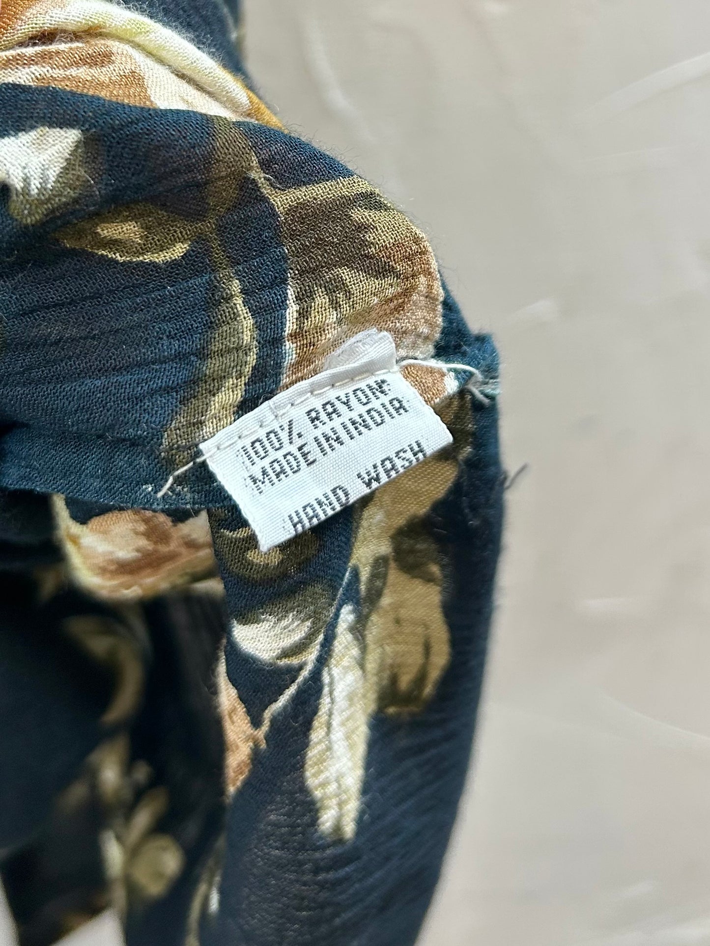 Vintage Indian Rayon Dress [D29959]