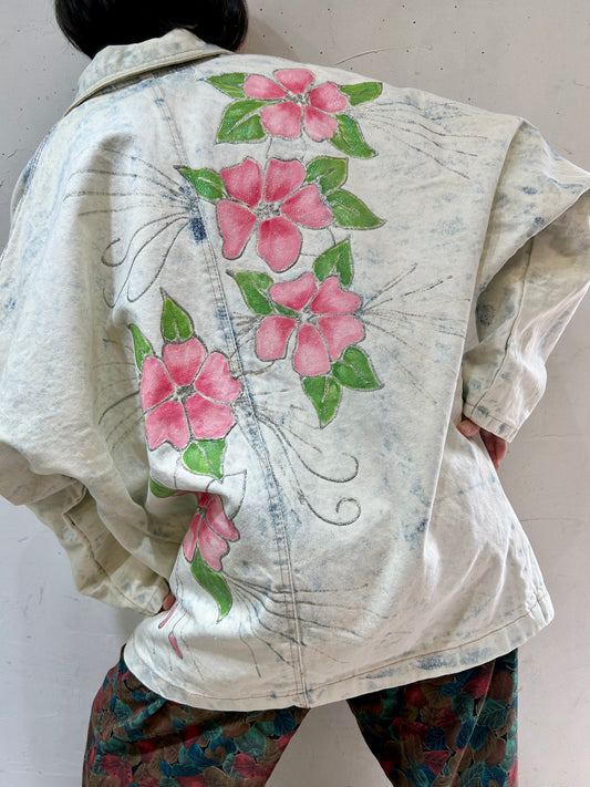 Vintage Handpainted Denim Jacket [I24913]