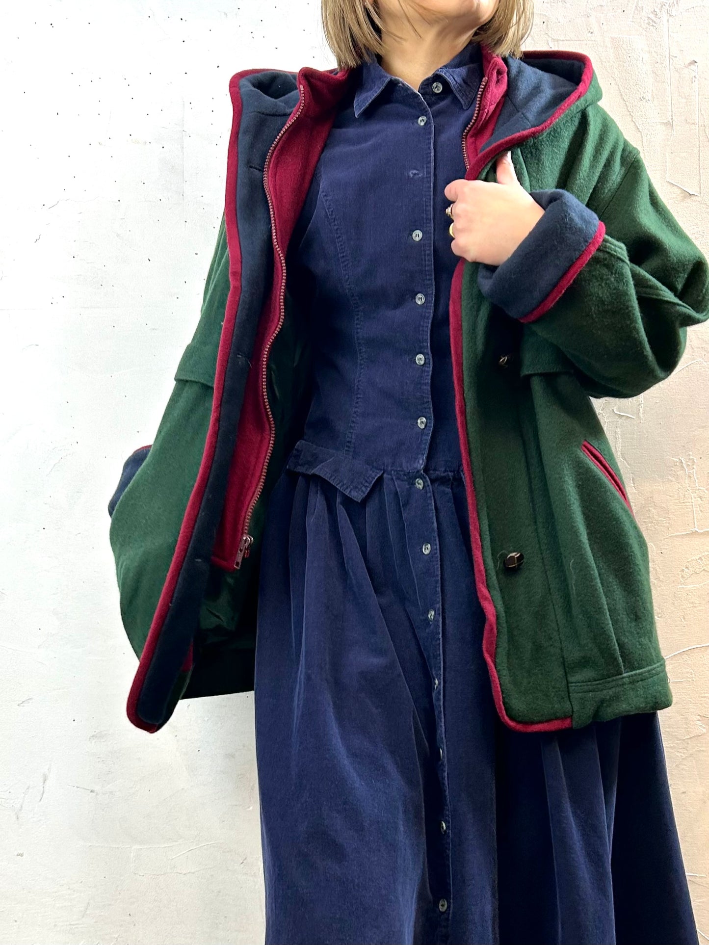 Vintage  Hoodie Coat  [L29086]