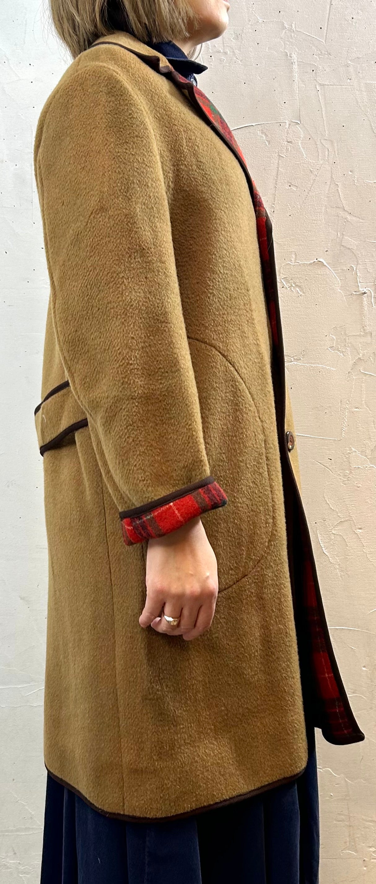 Vintage Plaid Coat  [L29084]