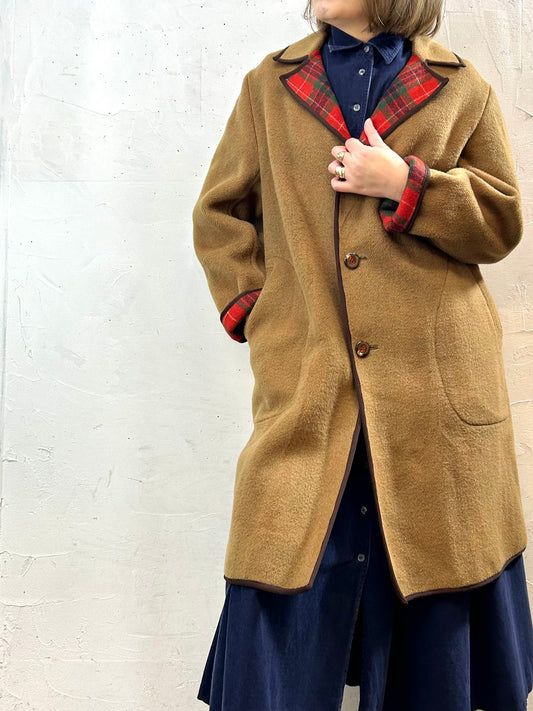 Vintage Plaid Coat  [L29084]