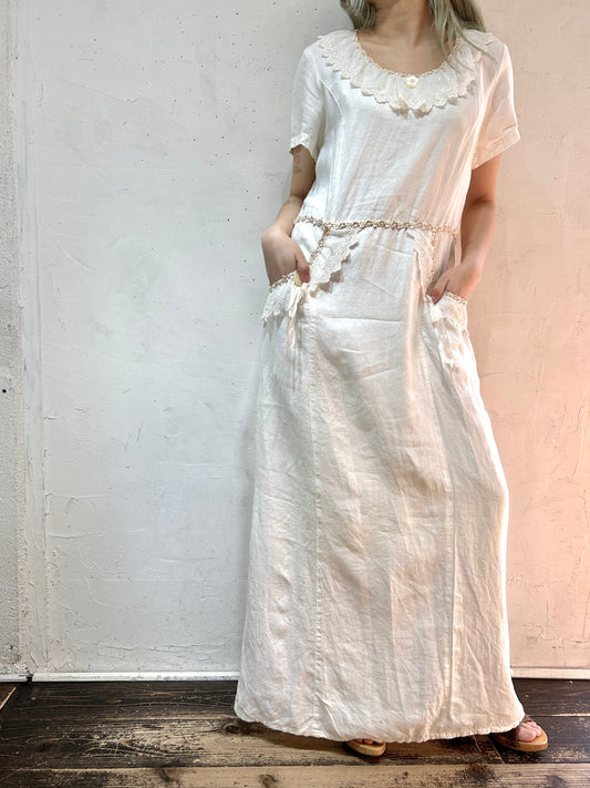 Vintage White Dress[B24369]